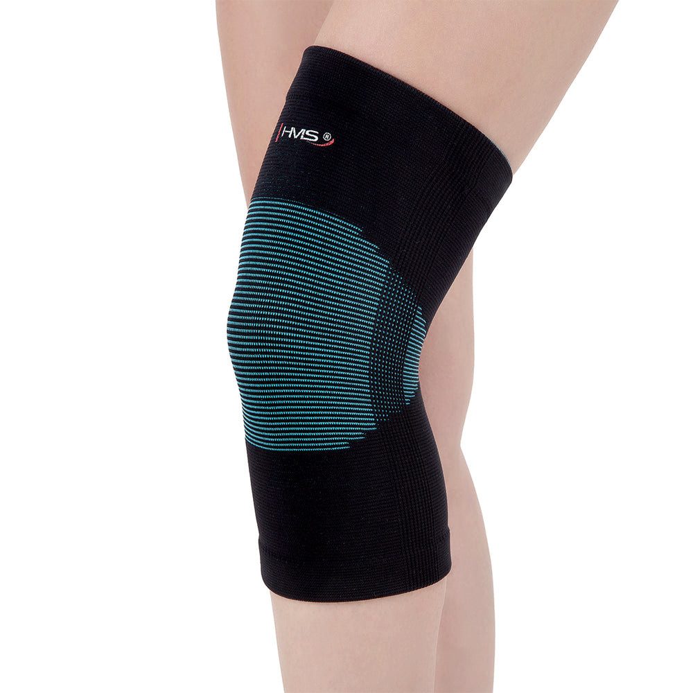 HMS Kniebandage Kniestütze Kompressionsbandage Gelenkstütze (Spar-Set, 1-tlg., 24,5 x 15,5 cm elastisch), elastisch, atmungsaktiv, feuchtigkeitsableitend, wärmend