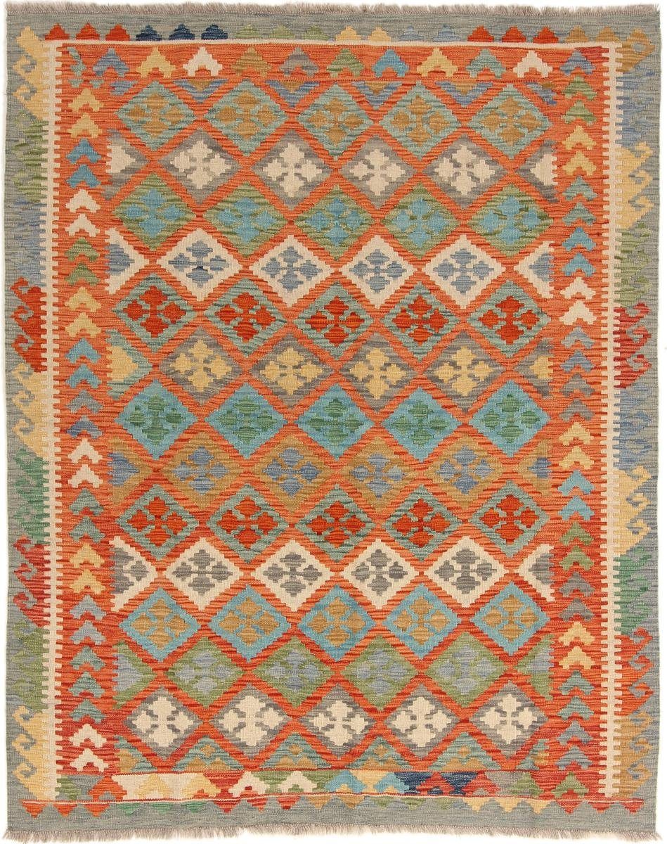 Orientteppich Kelim Afghan 153x196 Handgewebter Orientteppich, Nain Trading, rechteckig, Höhe: 3 mm