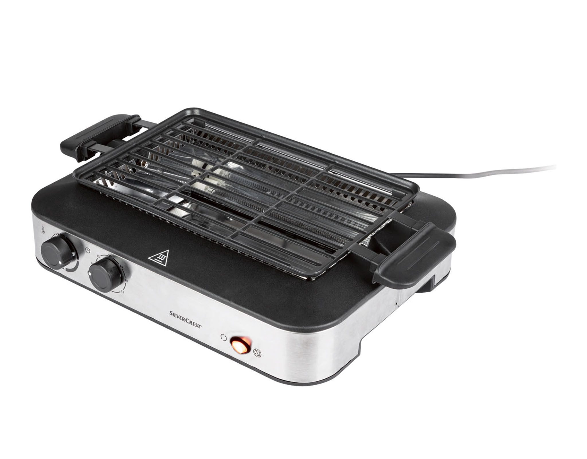 SilverCrest Tischgrill Multifunktionsgrill Tischgrill Grill mit Kebabfunktion 1600 Watt, 1600 W