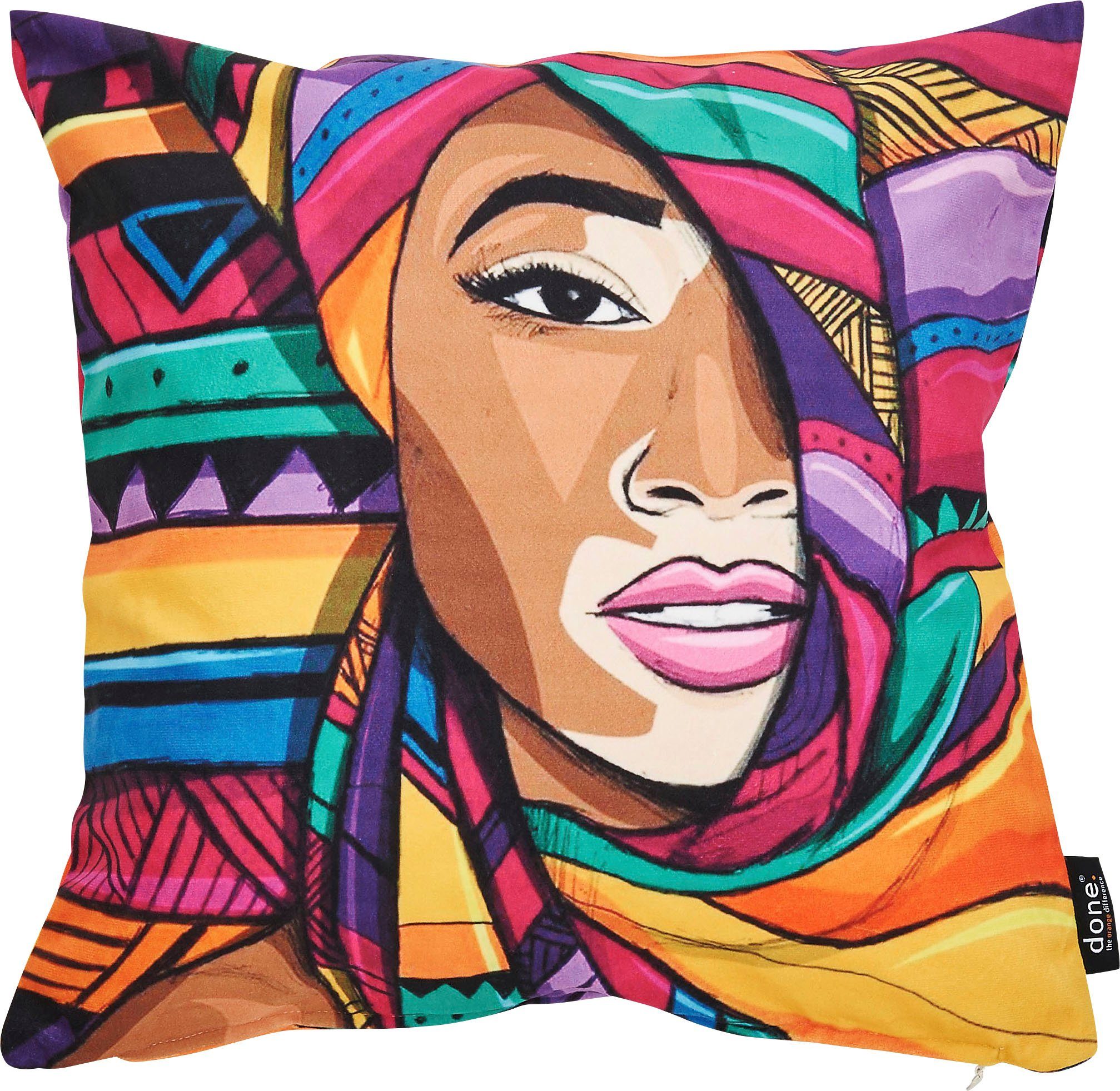 done.® Dekokissen Velour Print Winnie, Beidseitig bedruckte Kissenhüle ohne Füllung, 1 Stück. € 38,99