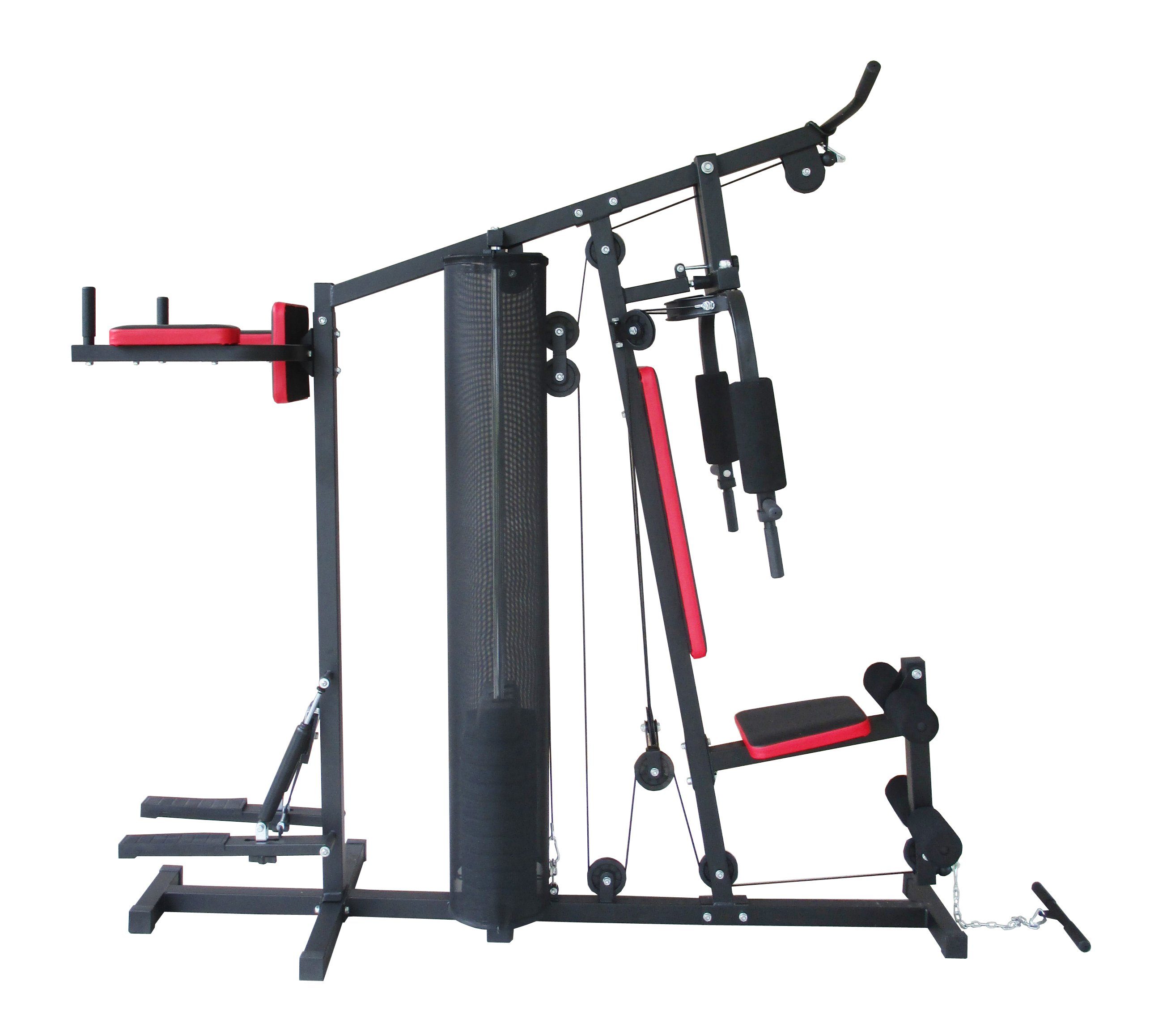 MOTIVE FITNESS by U.N.O. Kraftstation Multi-Gym Challenge, 10 Gewichtsblöcke (Seilzug, Butterflystange, Latzug, Ruderfunktion und mehr), max. Benutzergewicht 120 kg, max. Trainingsgewicht 100 kg