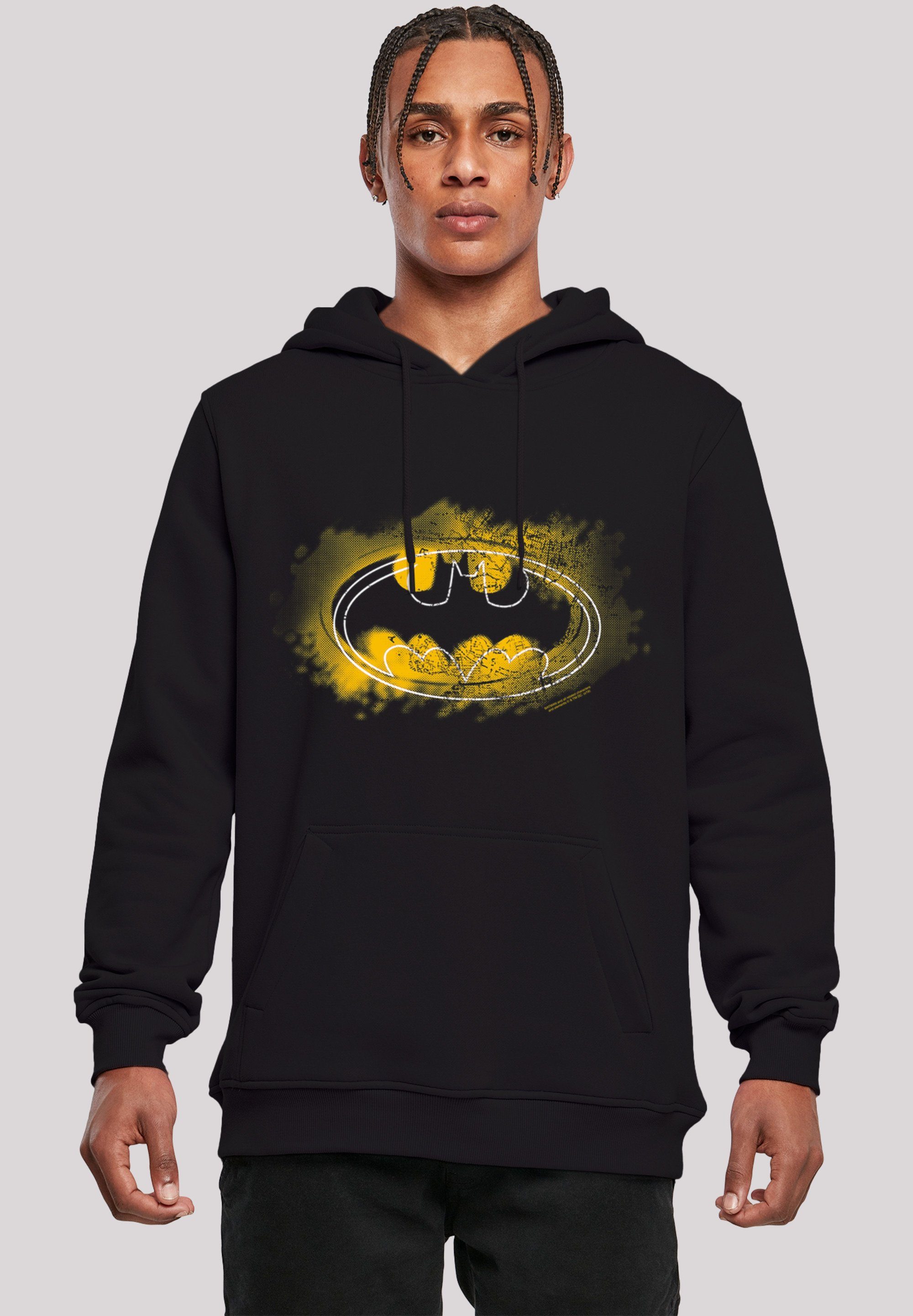F4NT4STIC Sweatshirt DC Comics Batman Spray Logo Herren,Premium Merch,Slim-Fit,Kapuzenpullover,Bedruckt