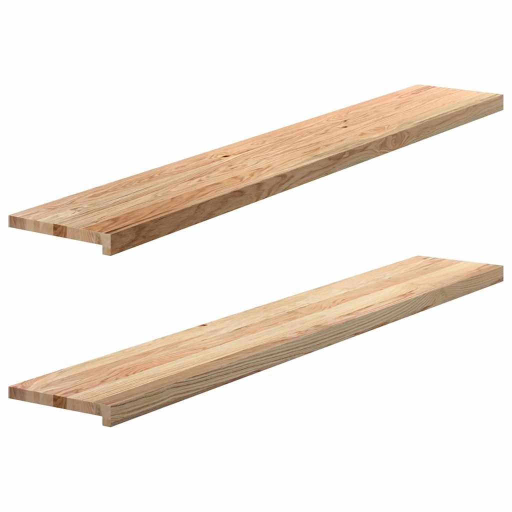 vidaXL Fensterbank Fensterbänke 2 Stk. Unbehandelt 160x30x2 cm Massivholz Eiche