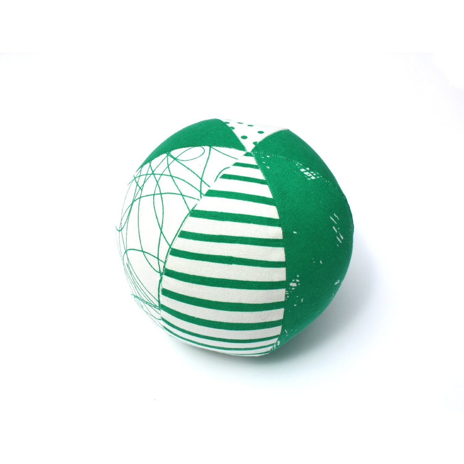 Deuz Spielball Weicher Ball mit Muster Ø 15 cm Baumwolle Grün