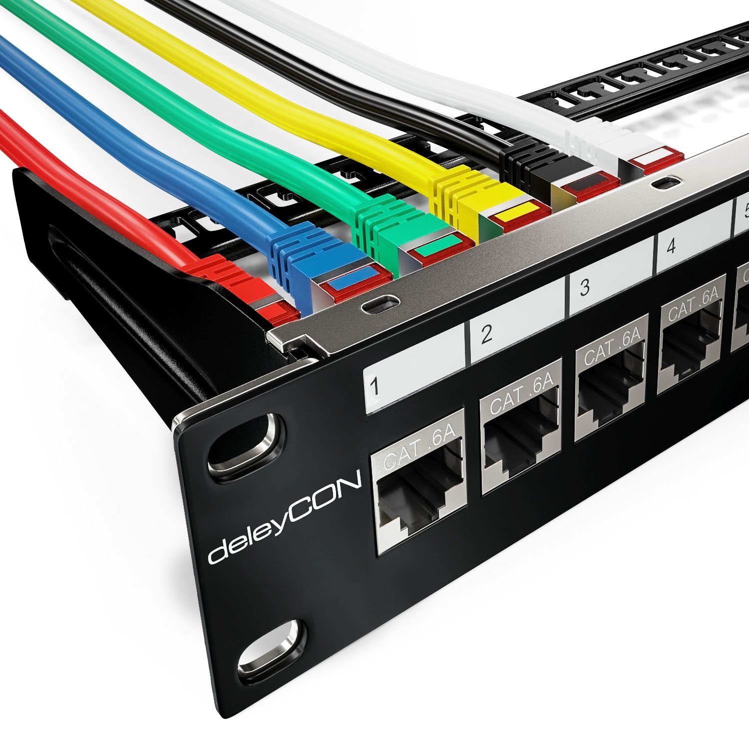 deleyCON deleyCON 8 CAT6a Keystone Modul Patchkabel Kupplung Verbinder Netzwerk-Adapter