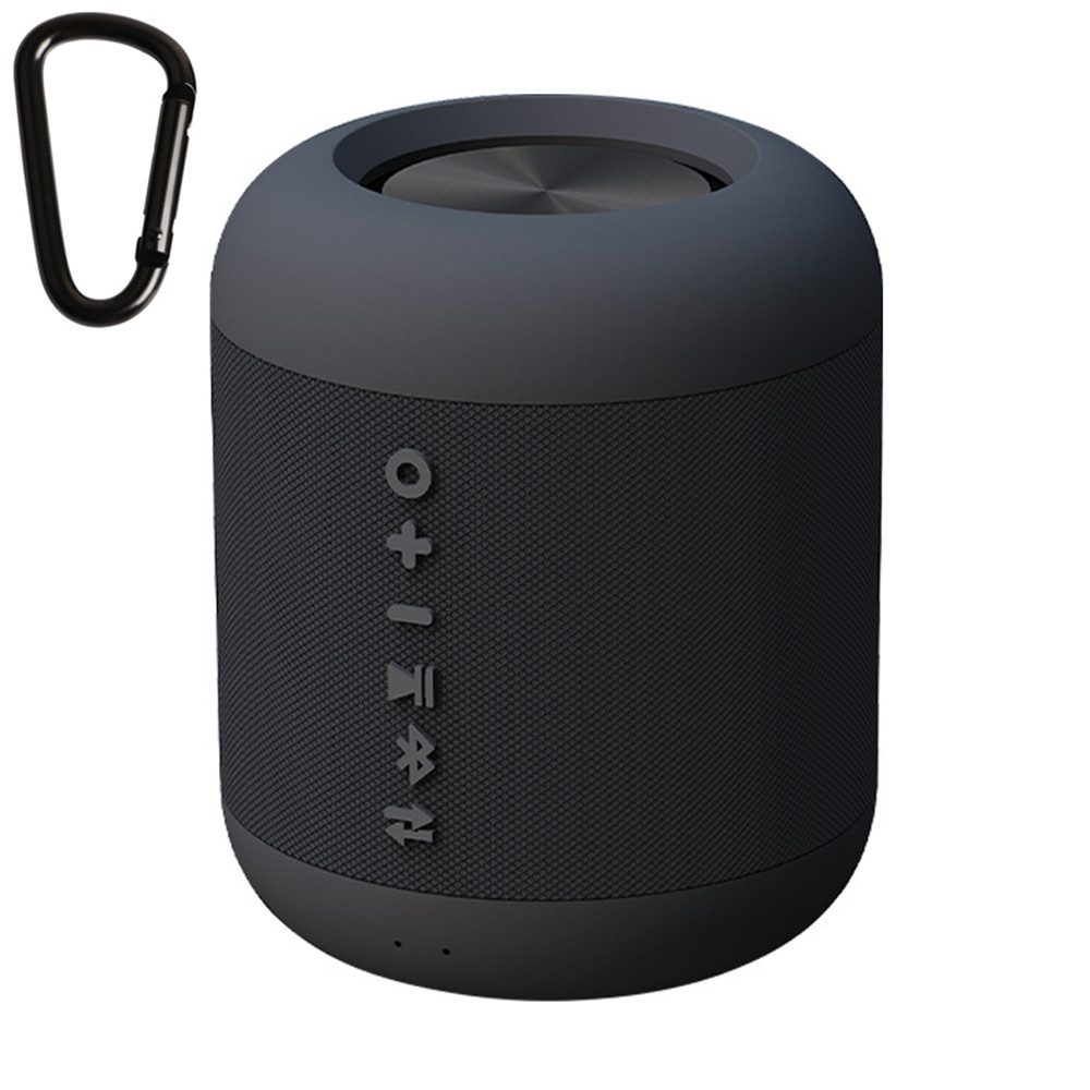 Toomoke Kompakter Tragbarer Bluetooth Lautsprecher mit 28h Akkulaufzeit Bluetooth-Lautsprecher (TWS Stereo Funktion, USB-C Schnellladung, AUX-Eingang, für Outdoor)