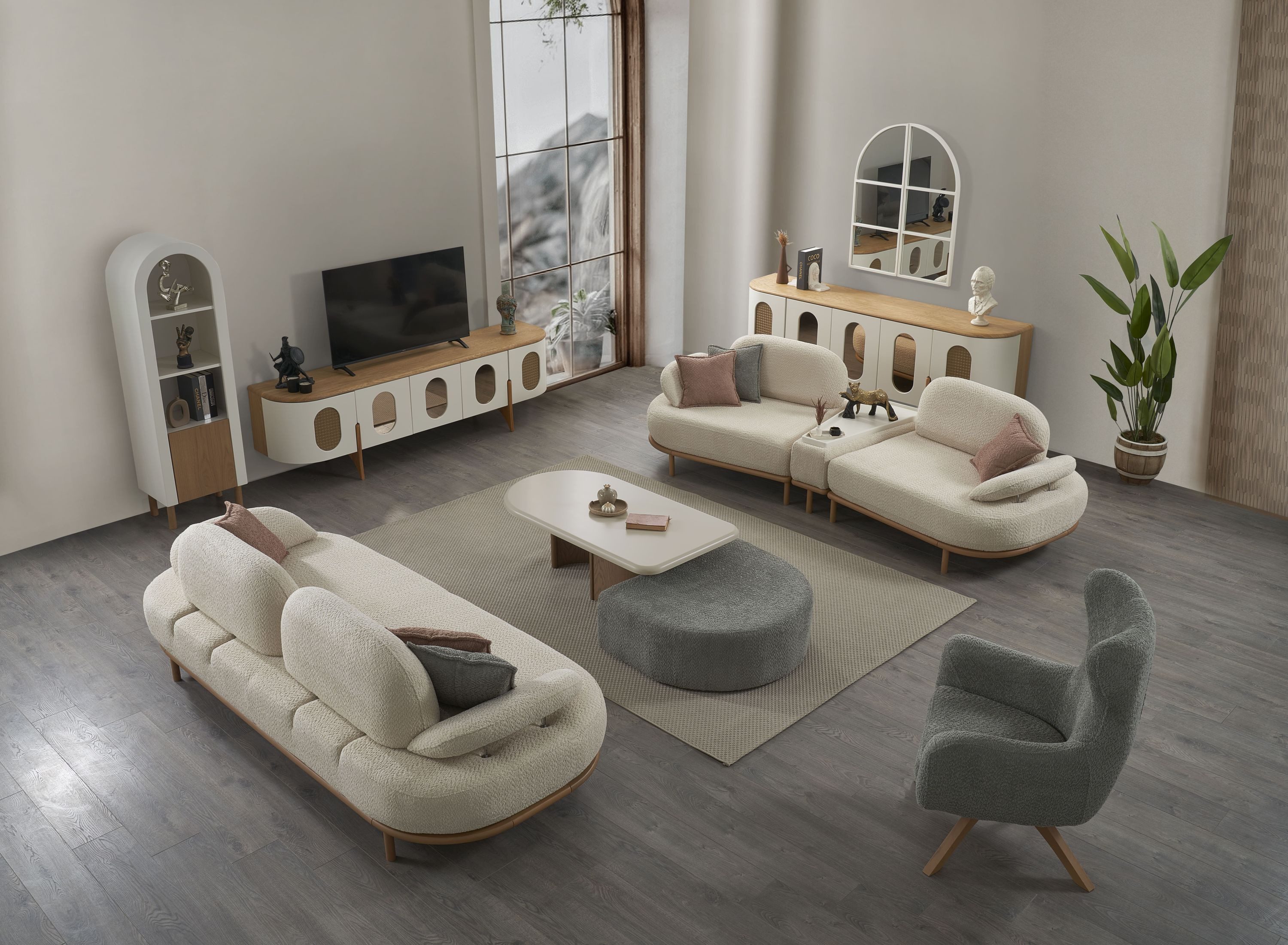 Nobelaa Sofa Sitzgruppe/Sofa Set - Wohnzimmergarnitur "Milfoil" 3+2+1