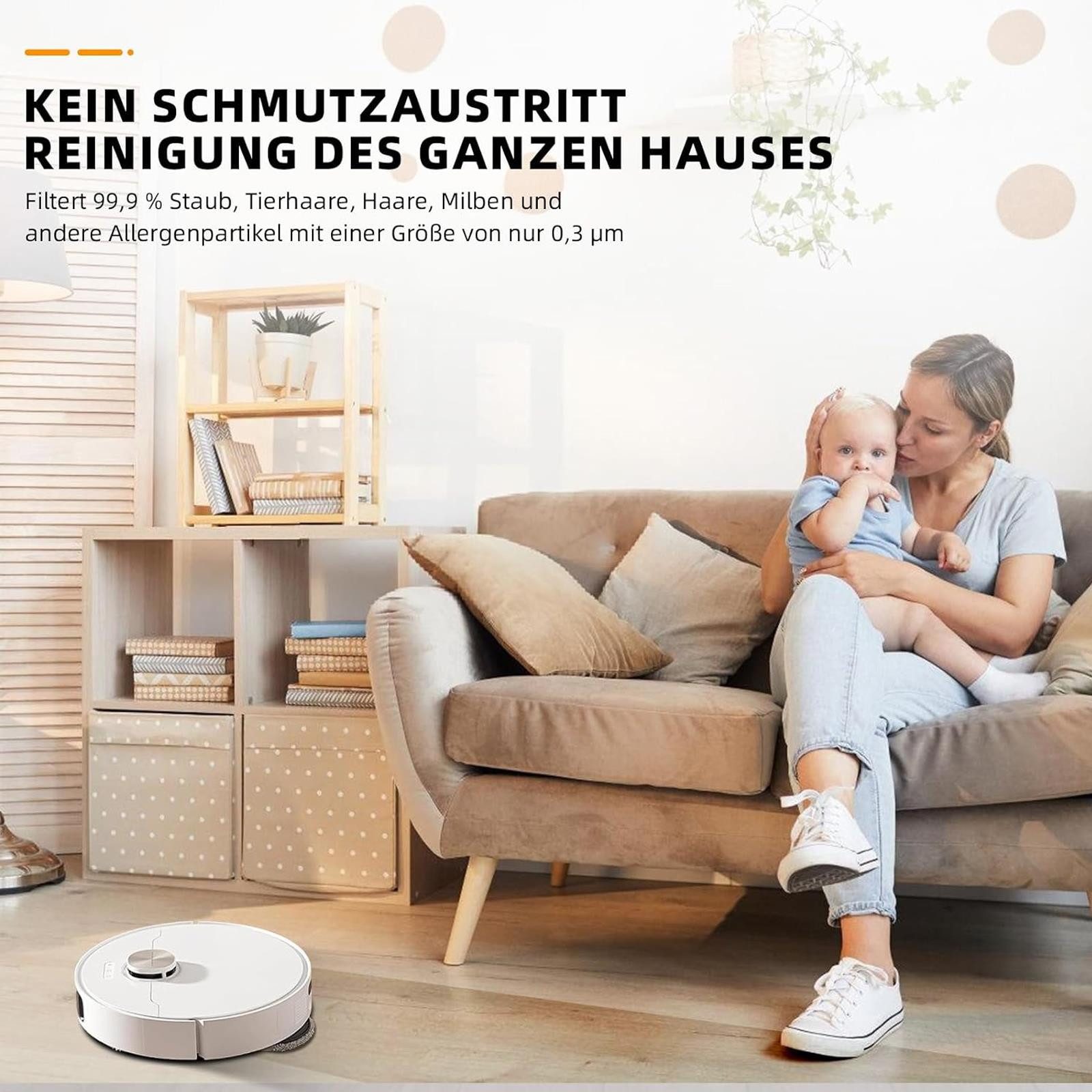 VERCO Staubsaugerbeutel Staubbeutel für Dreame X40 Ultra Complete, passend für Für Dreame, 5 St., Ersatz Staub Beutel für die Absaug Basis Station