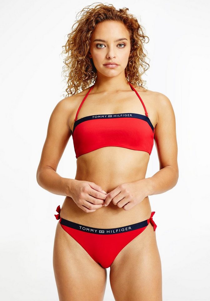 Tommy Hilfiger Swimwear Bikini Hose »Clara«, mit seitlichen Zierschleifen › rot  - Onlineshop OTTO