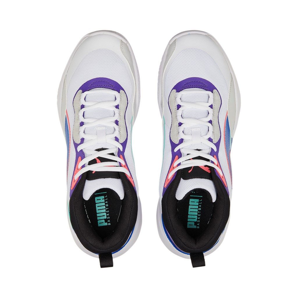 PUMA Hallen-Indoorschuhe Playmaker Pro weiss/violett Herren Badmintonschuh