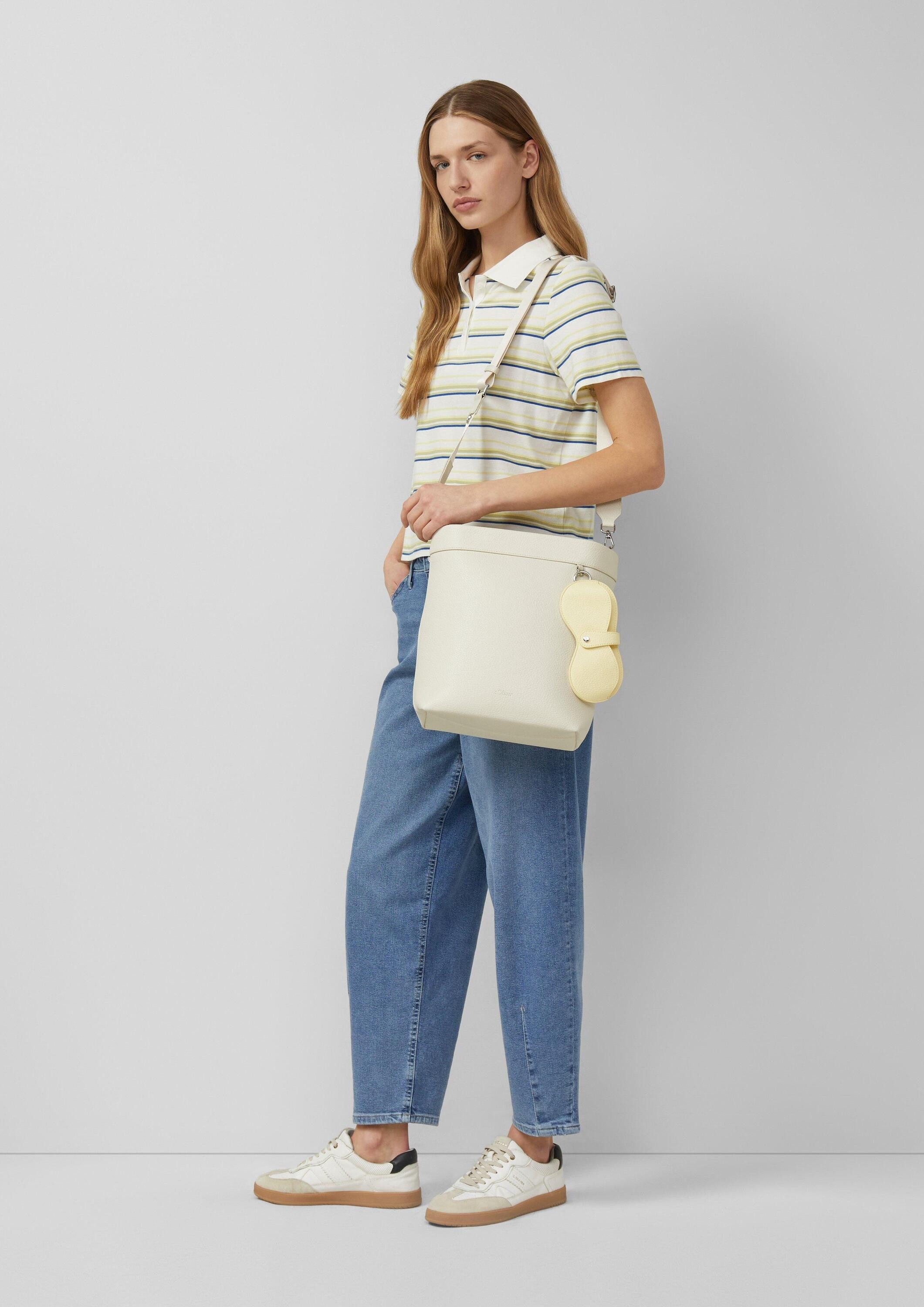 s.Oliver Schultertasche Tasche, Hobo-Bag in Leder-Optik mit abnehmbarem Schultergurt