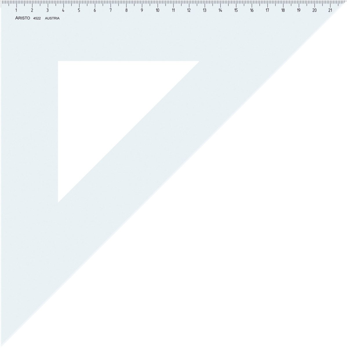 ARISTO Geodreieck Dreieck 45 Grad Acryl 311mm transparent