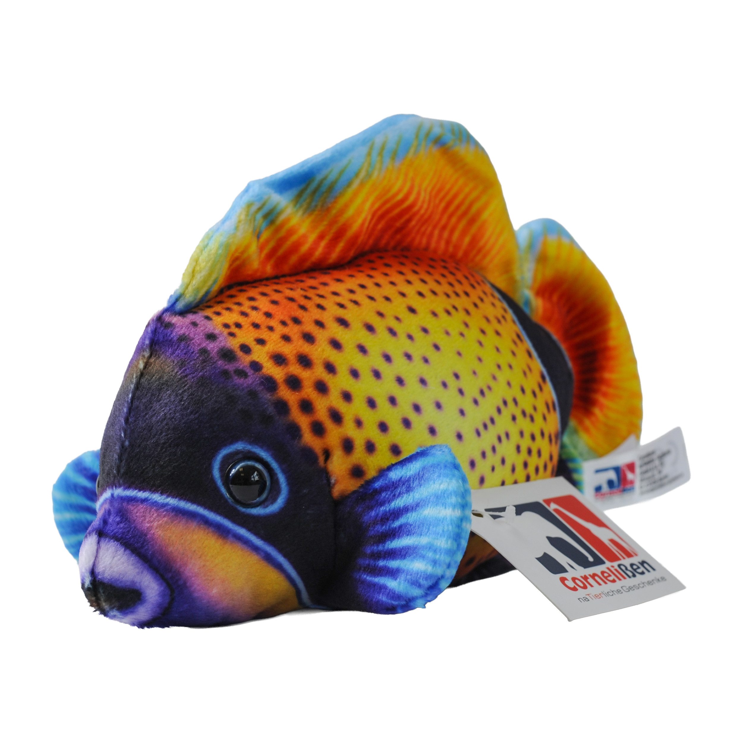 Cornelißen Kuscheltier Cornelissen - Kuscheltier - Tropischer Fisch - Gelb