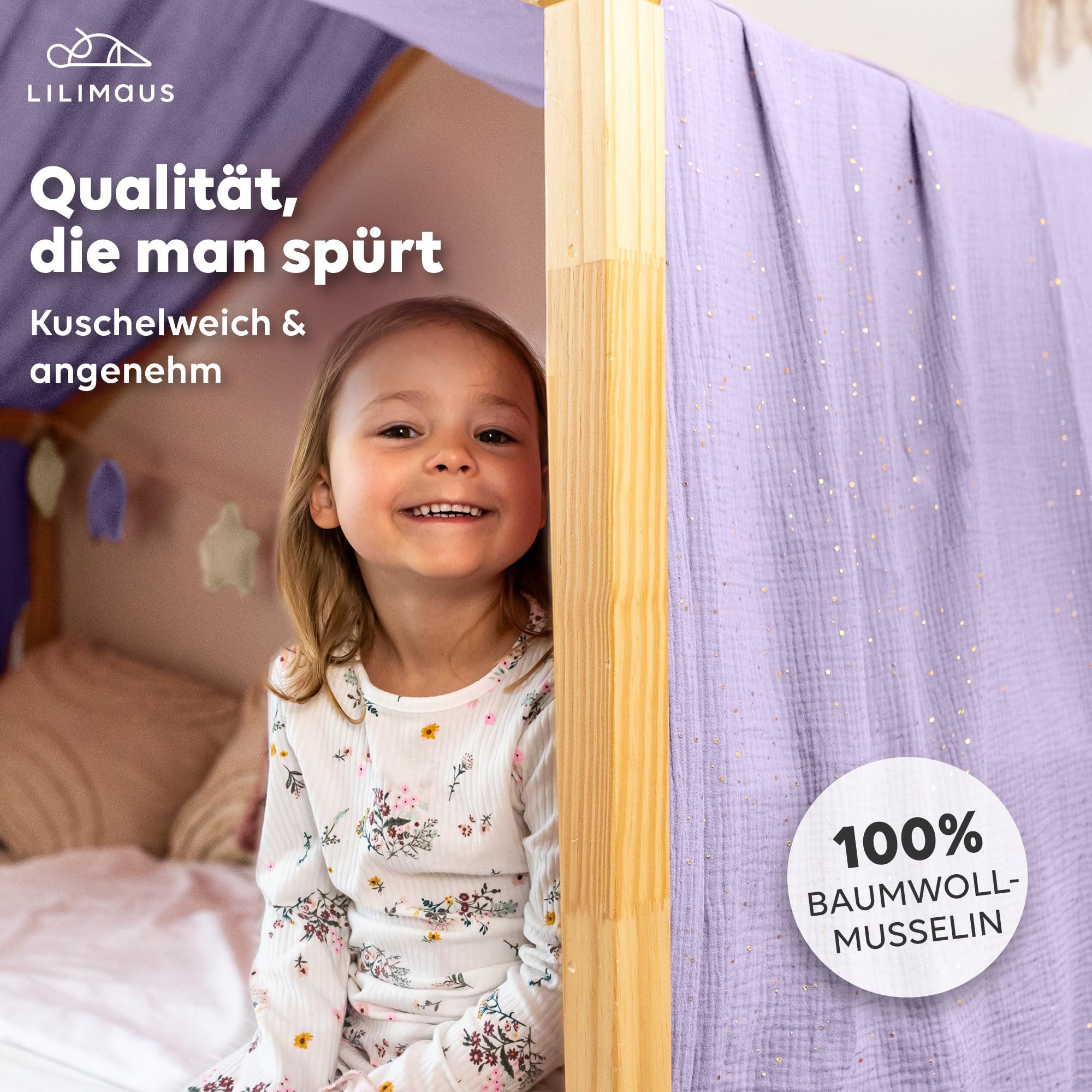 lilimaus Betthimmel Musselin Hausbett Himmel Kinderzimmer günstig online kaufen