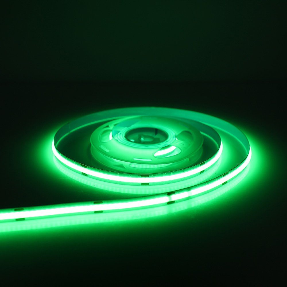 Rosnek LED-Streifen 0,5/1/2M, 5V, Biegbares Lichtstripe, USB, LED COB Stripe Leiste Lichtband Lichterkette Grün