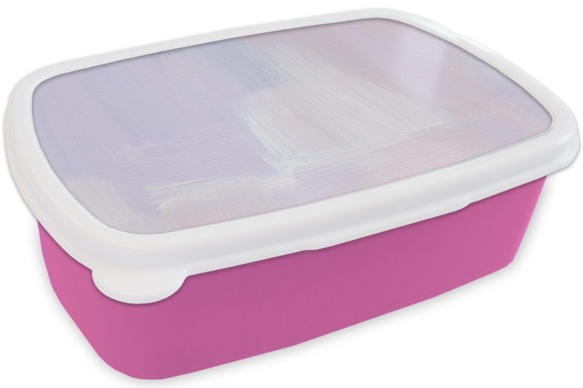 - Snackbox, Kunststoff, - Gestaltung, Mädchen, rosa Farbe Kunststoff MuchoWow für Pastell Kinder, Brotdose Brotbox Erwachsene, (2-tlg), Lunchbox