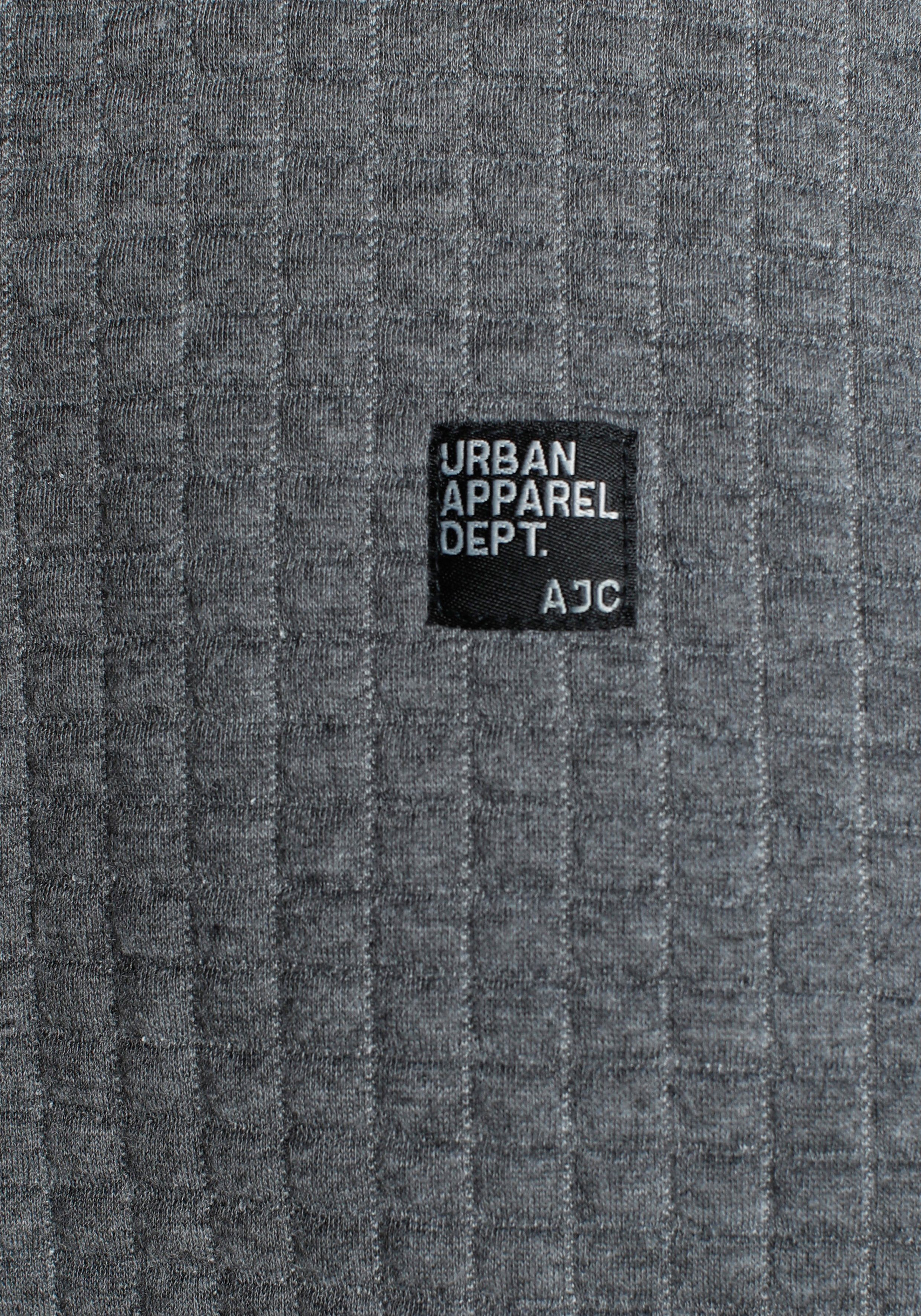 und anthrazit Logobadge Materialstruktur Sweatshirt spezieller AJC mit