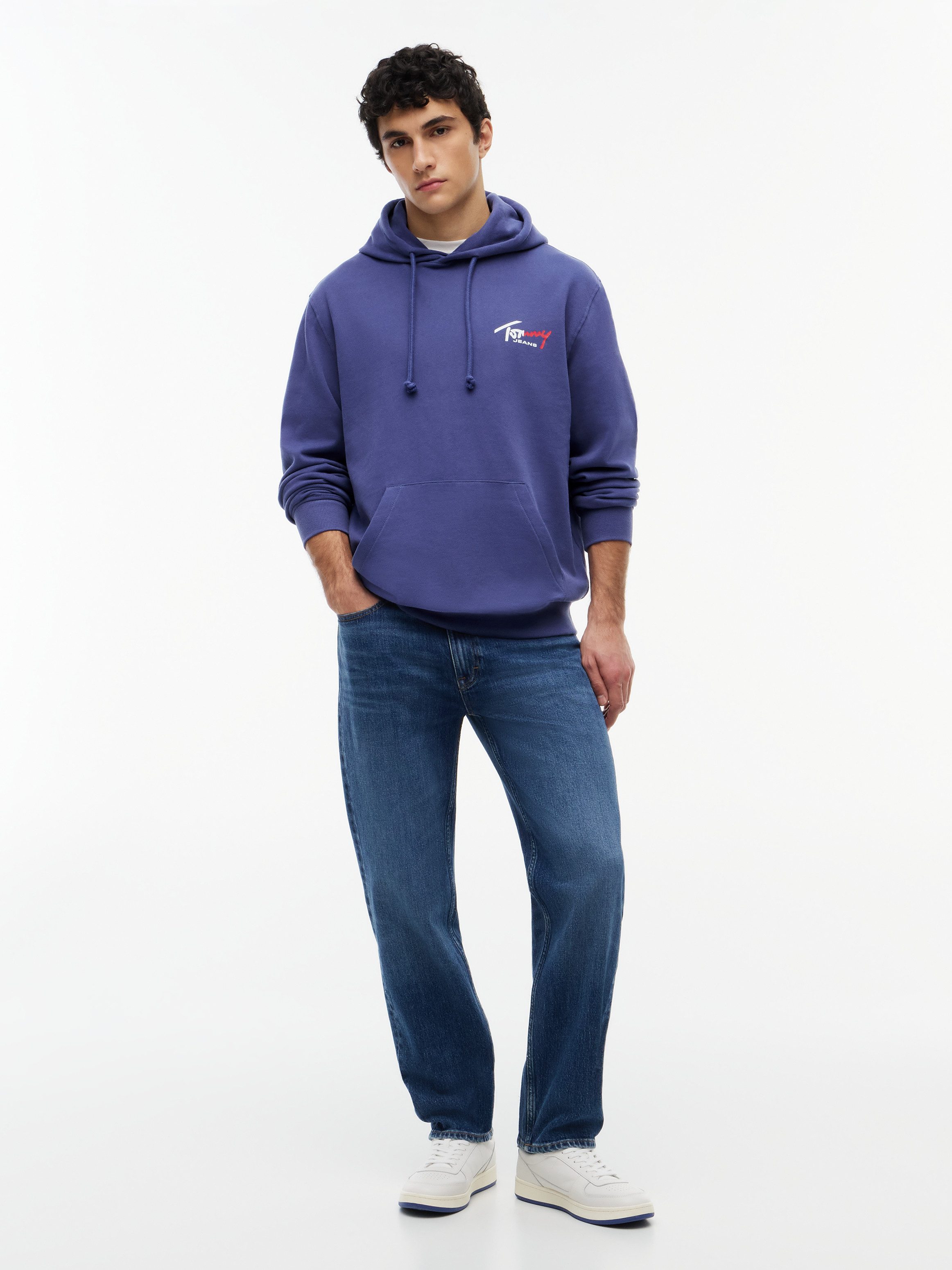 Tommy Jeans Kapuzensweatshirt TJM REGULAR ENTRY SIGN Regular fit, mit Kordelzug – Bild 4 von 5