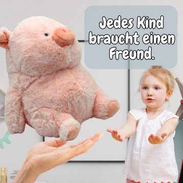 Grimm Kuscheltier Kuschel Schwein Plüschtier - Weicher Stoff-Schwein für Kinder, 30cm (1 Stück), Sehr weich & groß