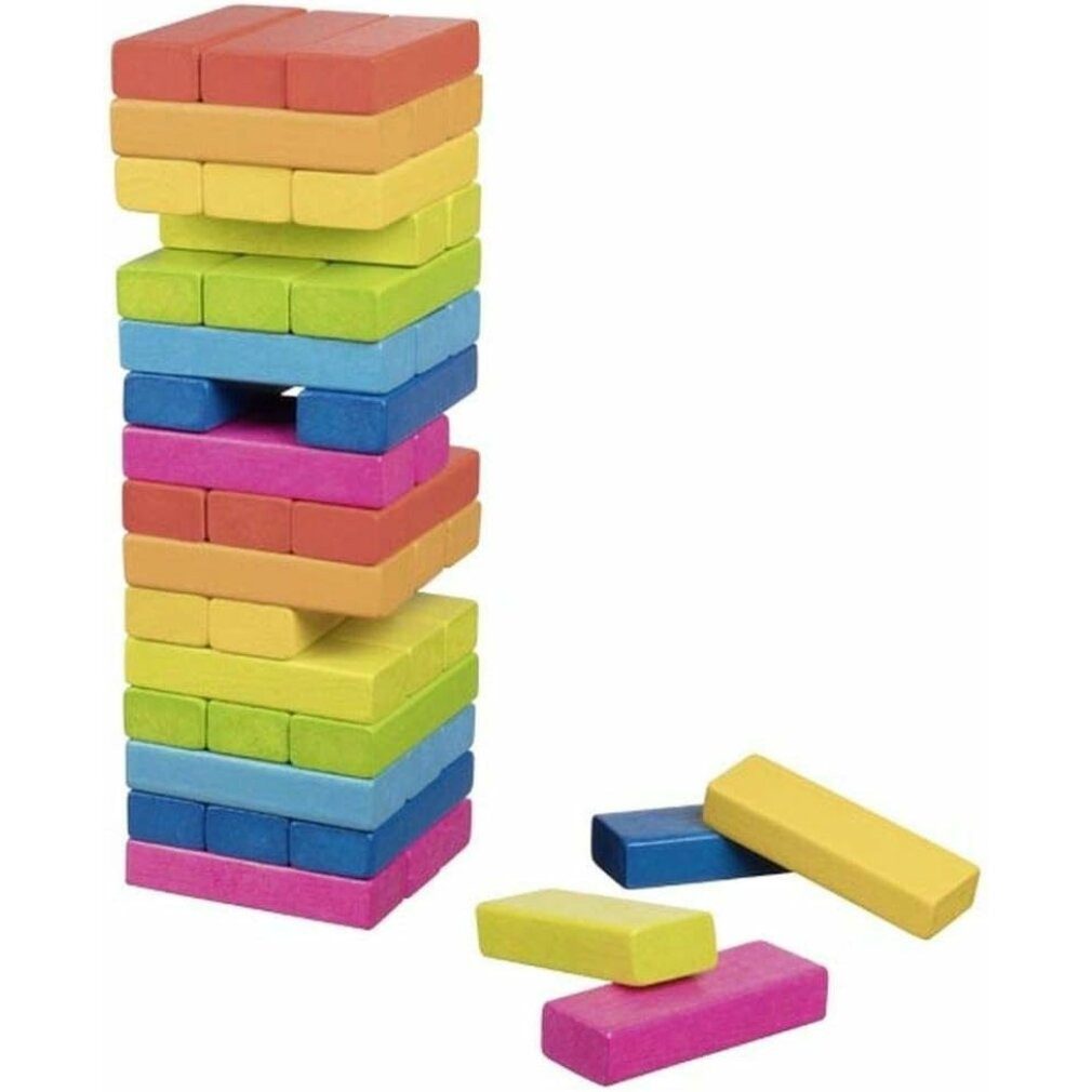goki Spiel Balancierspiel Holzturm Jenga Regenbogen