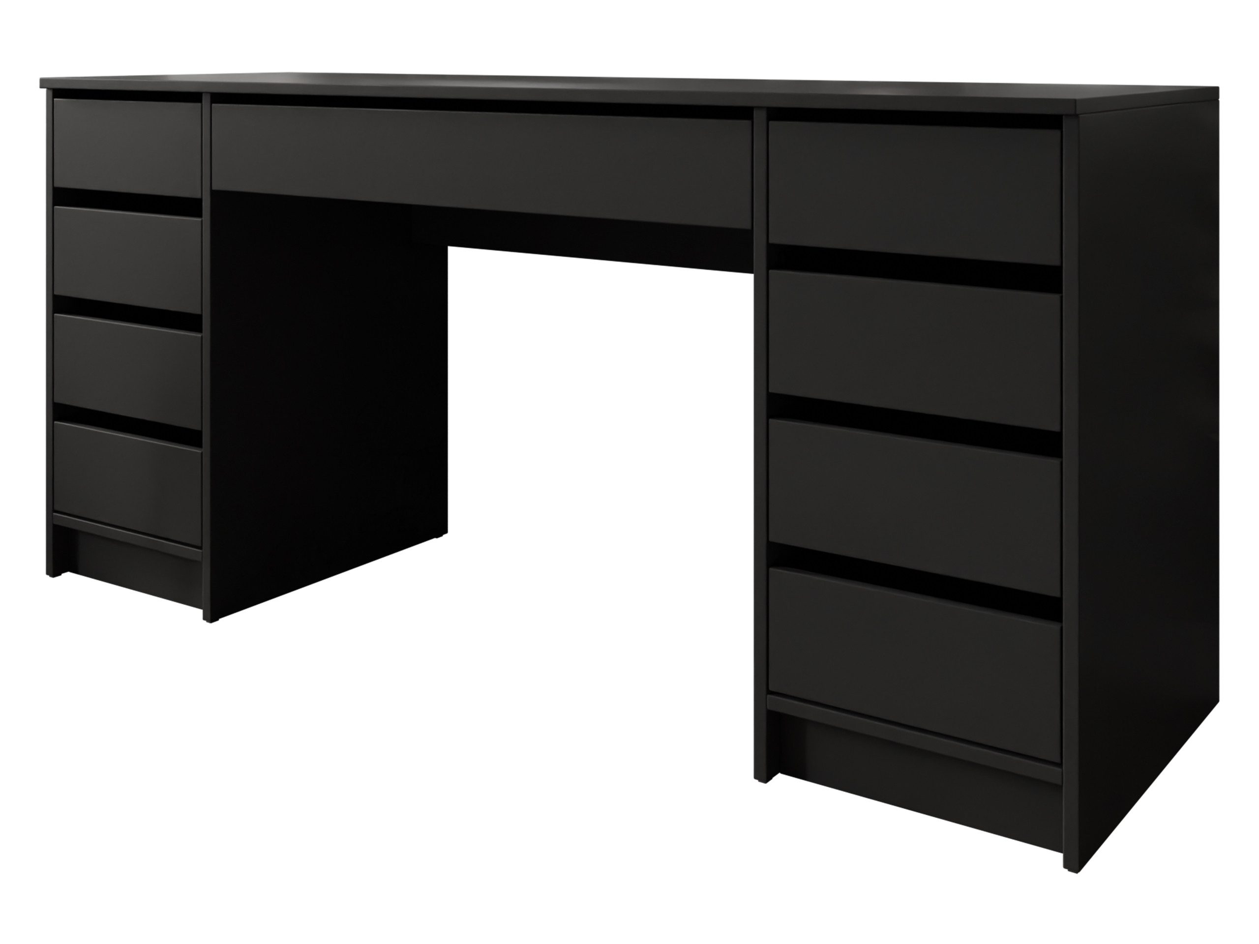 MIRJAN24 Schreibtisch Ada Bis (mit neun Schubladen), 154x55x76 cm, Schwarze günstig online kaufen