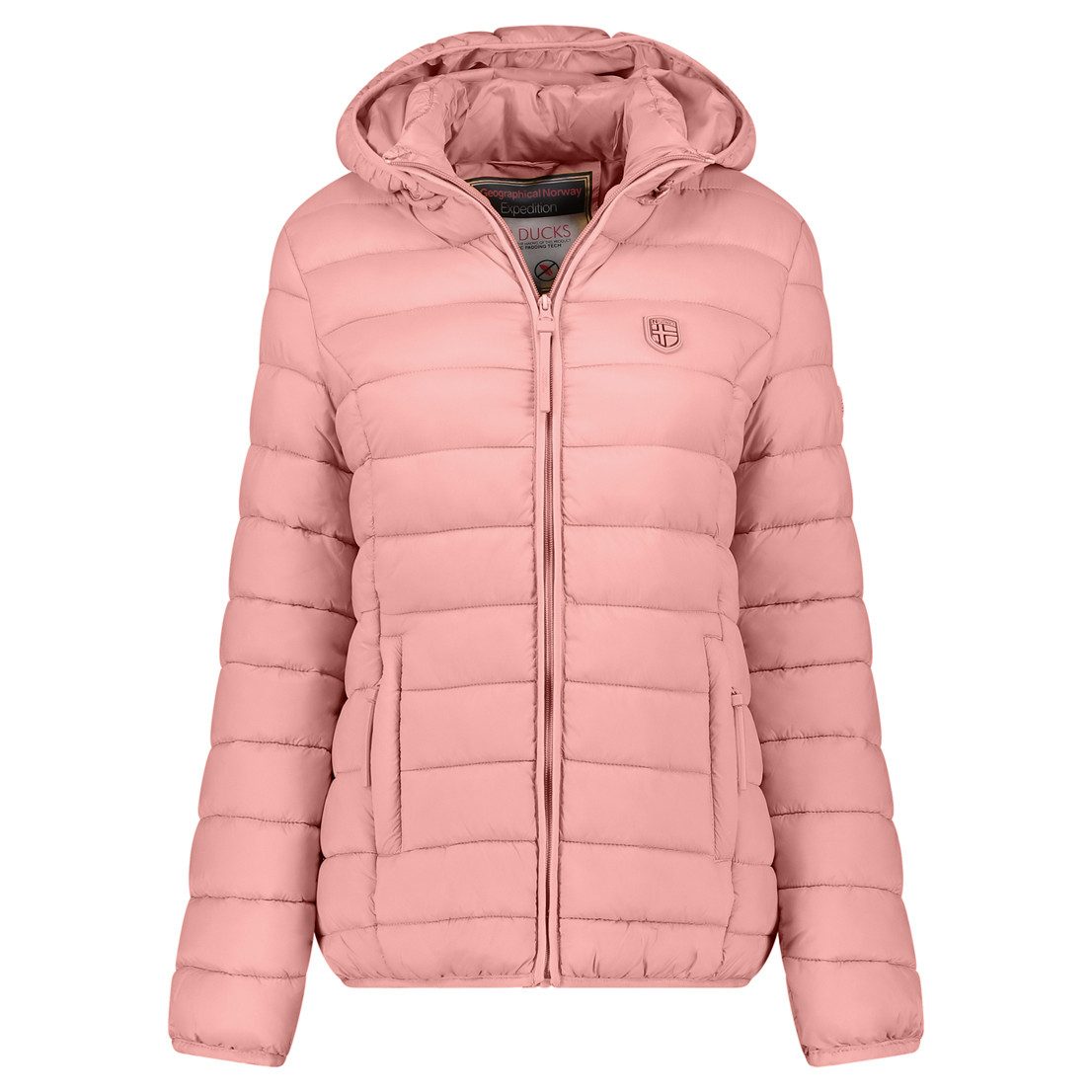 Geographical Norway Steppjacke Hochwertige Outdoorjacke Übergangsjacke Leicht mit Kapuze