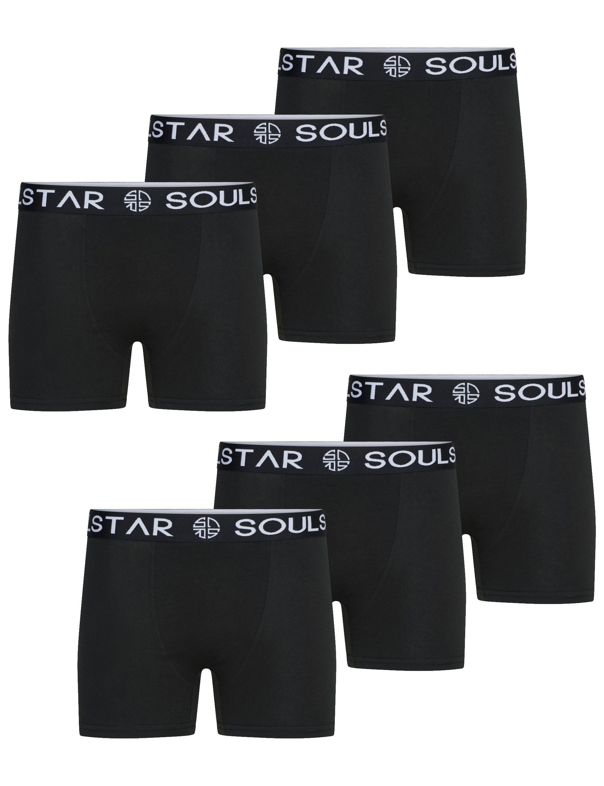 SOULSTAR Boxershorts MUBOXER6 (Packung, 6-St., 6er-Pack) Basic Herren Unterhosen Unterwäsche Extra Weiches Material Männer
