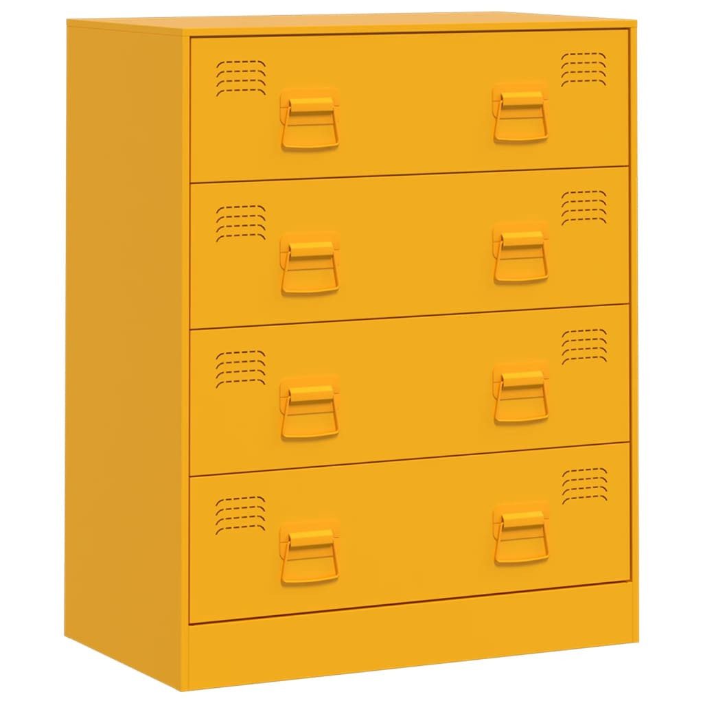 vidaXL Mehrzweckschrank Sideboard Senfgelb 67x39x83 cm Stahl