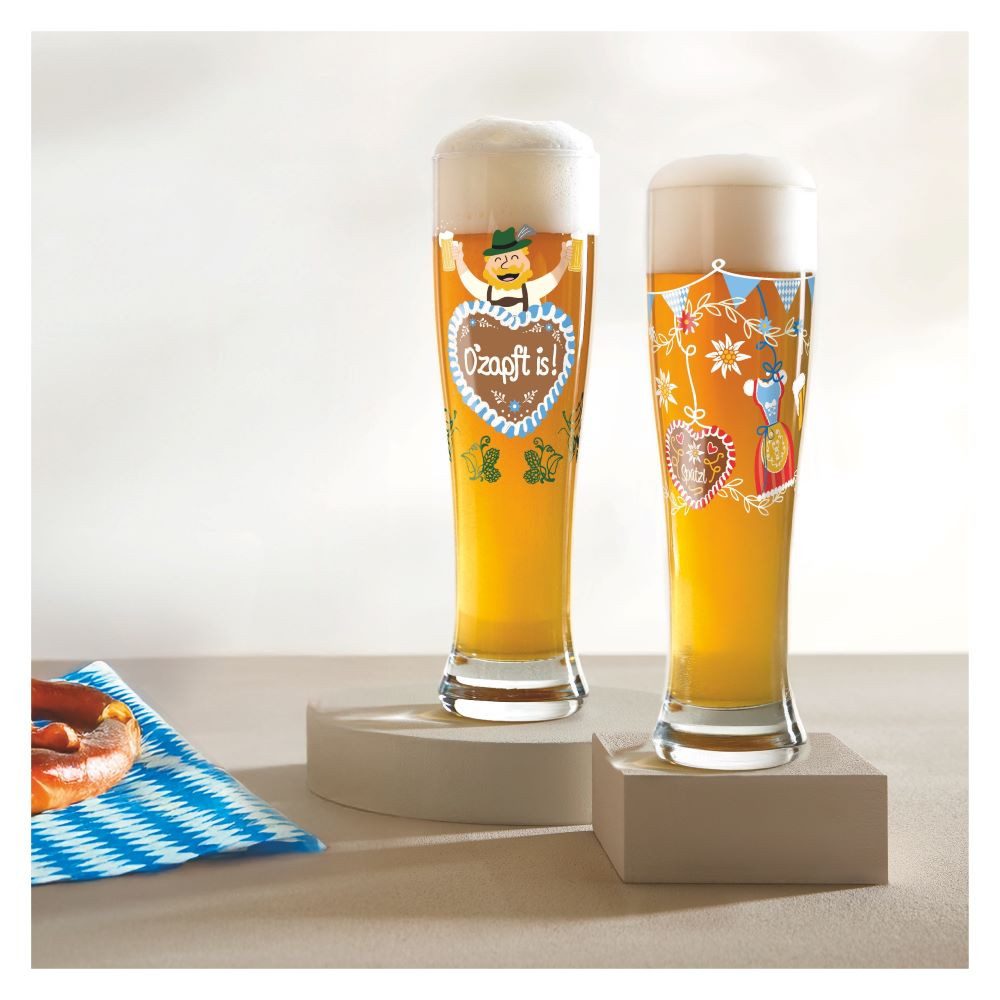 Ritzenhoff Bierglas Ritzenhoff Brauchzeit Weizen 2er-Set F26, Kristallglas – Bild 4 von 5