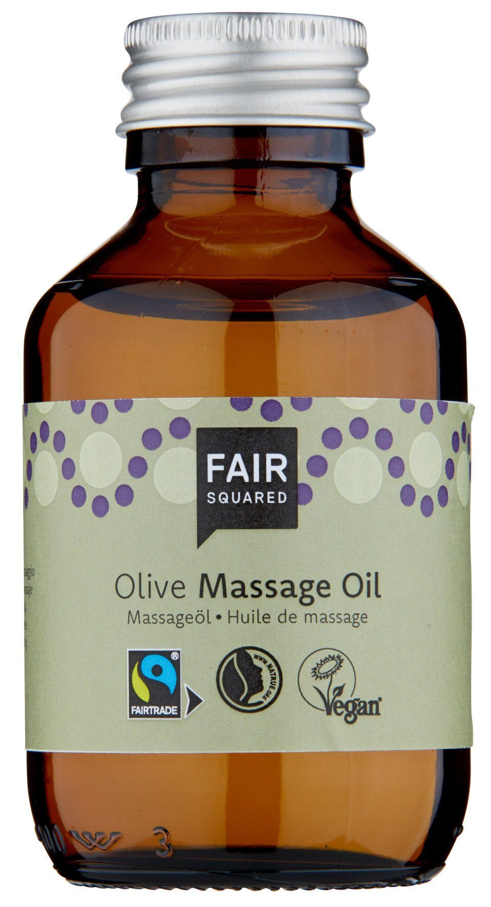 Fair Squared Massageöl FAIR - Massageöl Flasche, 1-tlg., Eigenschaften gehandeltem Waste Olivenöl mit Zero Restrukturierende fair SQUARED 