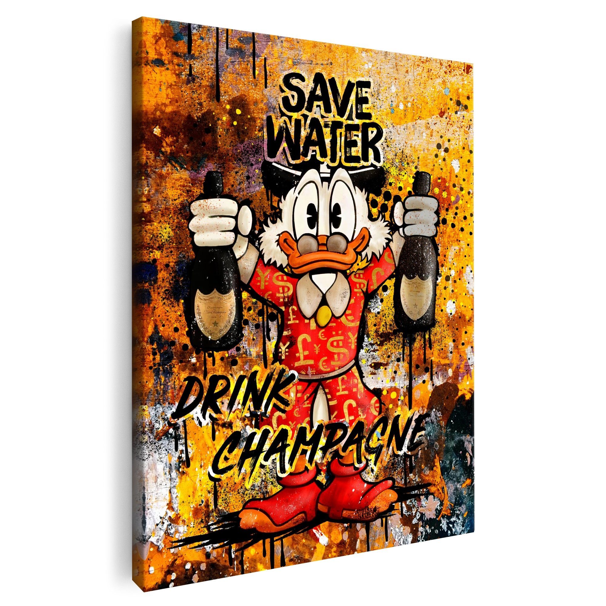 Artmazing Leinwandbild Save Water, Drink Champagne, günstig online kaufen