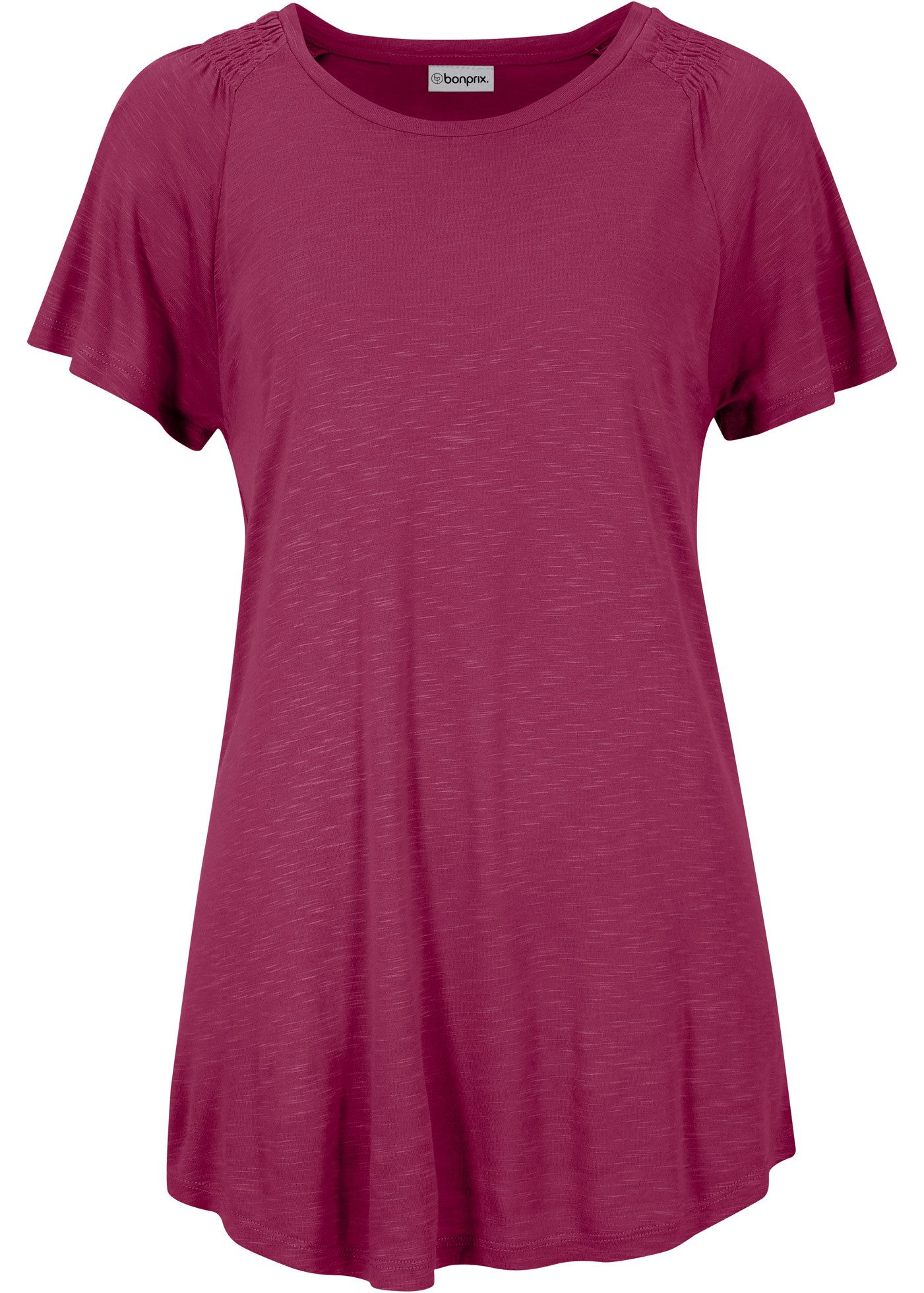 bonprix T-Shirt bequeme Passform, mit Flügelärmeln, Smokeeinsatz an der Sch günstig online kaufen