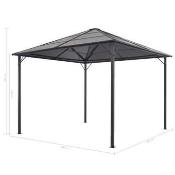 vidaXL Pavillon Garten Pavillon Gartenzelt mit Vorhang Aluminium 33 m Schwarz