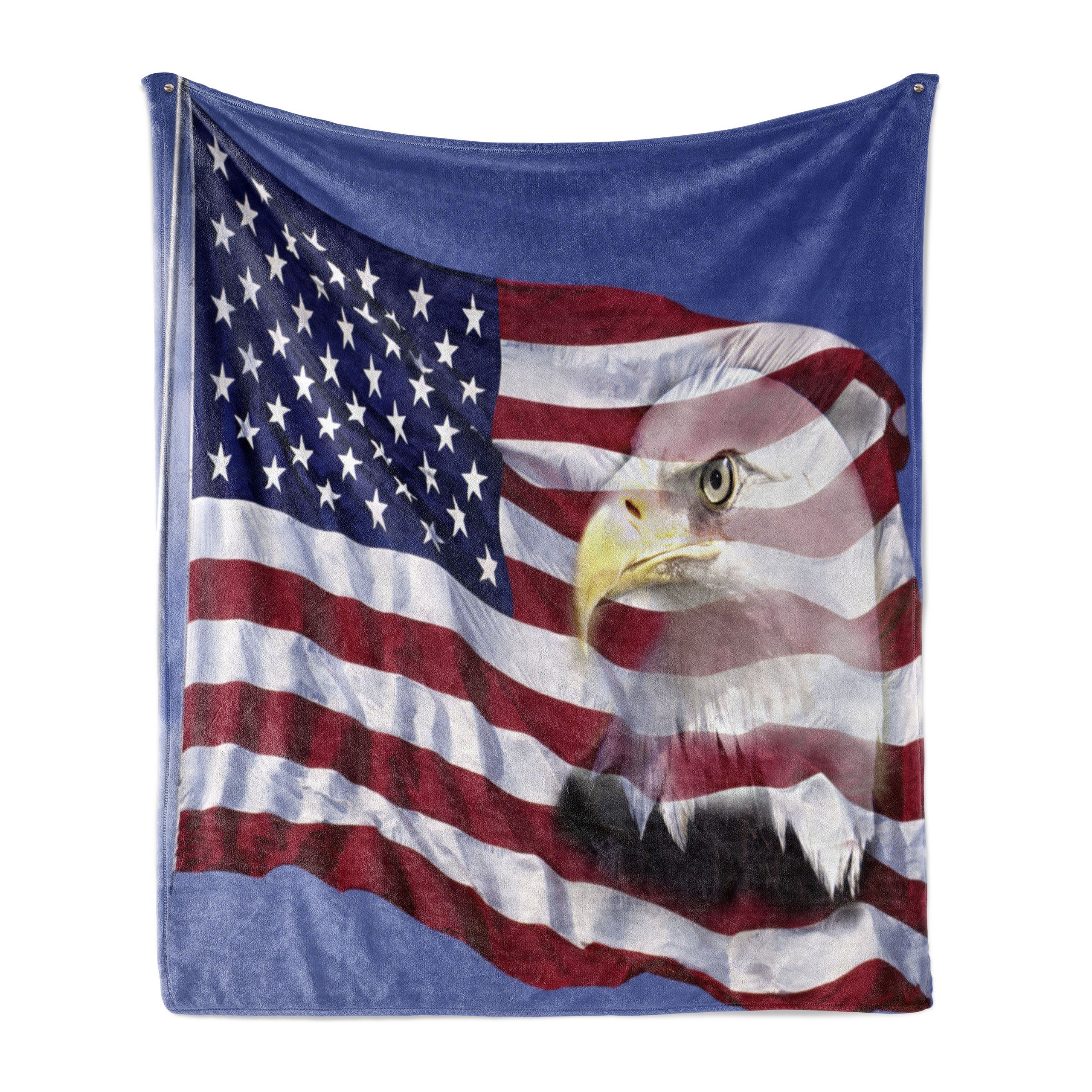 für Bless Plüsch Flagge den Amerikanische Außenbereich, America Innen- Gemütlicher und Wohndecke Abakuhaus, Flag