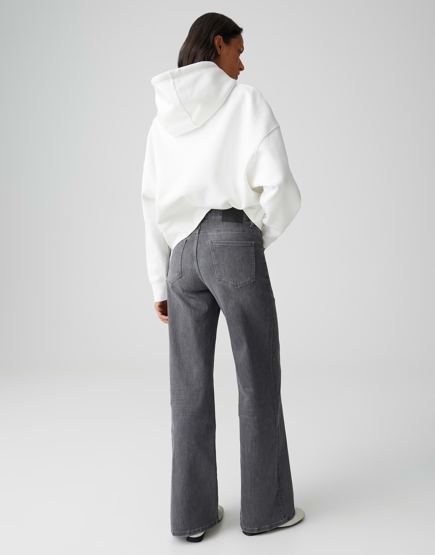 OPUS Palazzohose MINAH aus nachhaltigem BCI Cotton Mix Palazzo Fit, Long, Crinkle-Effekte