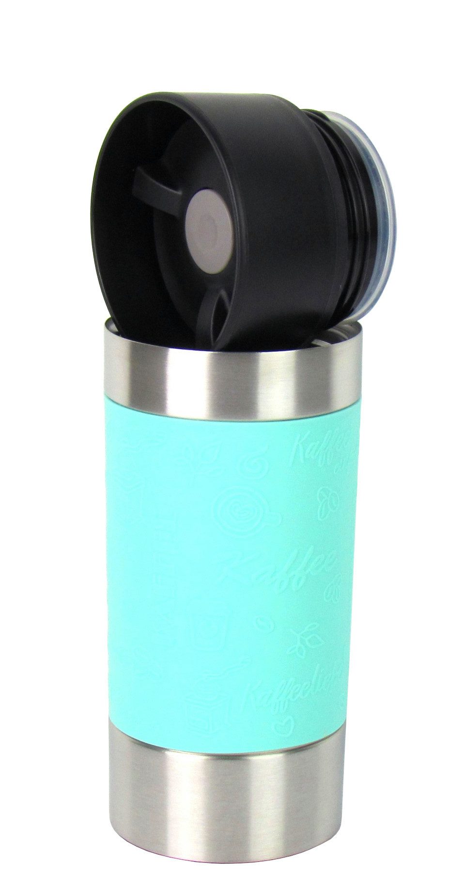 Haushalt International Thermoflasche Isolierbecher – Thermobecher, Fassungsvermögen 360ml – Doppelwandig mit Quick-Press Verschluss