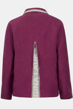 Gina Laura Sweatjacke Fleecejacke Stehkragen Langarm Rücken-Zipper