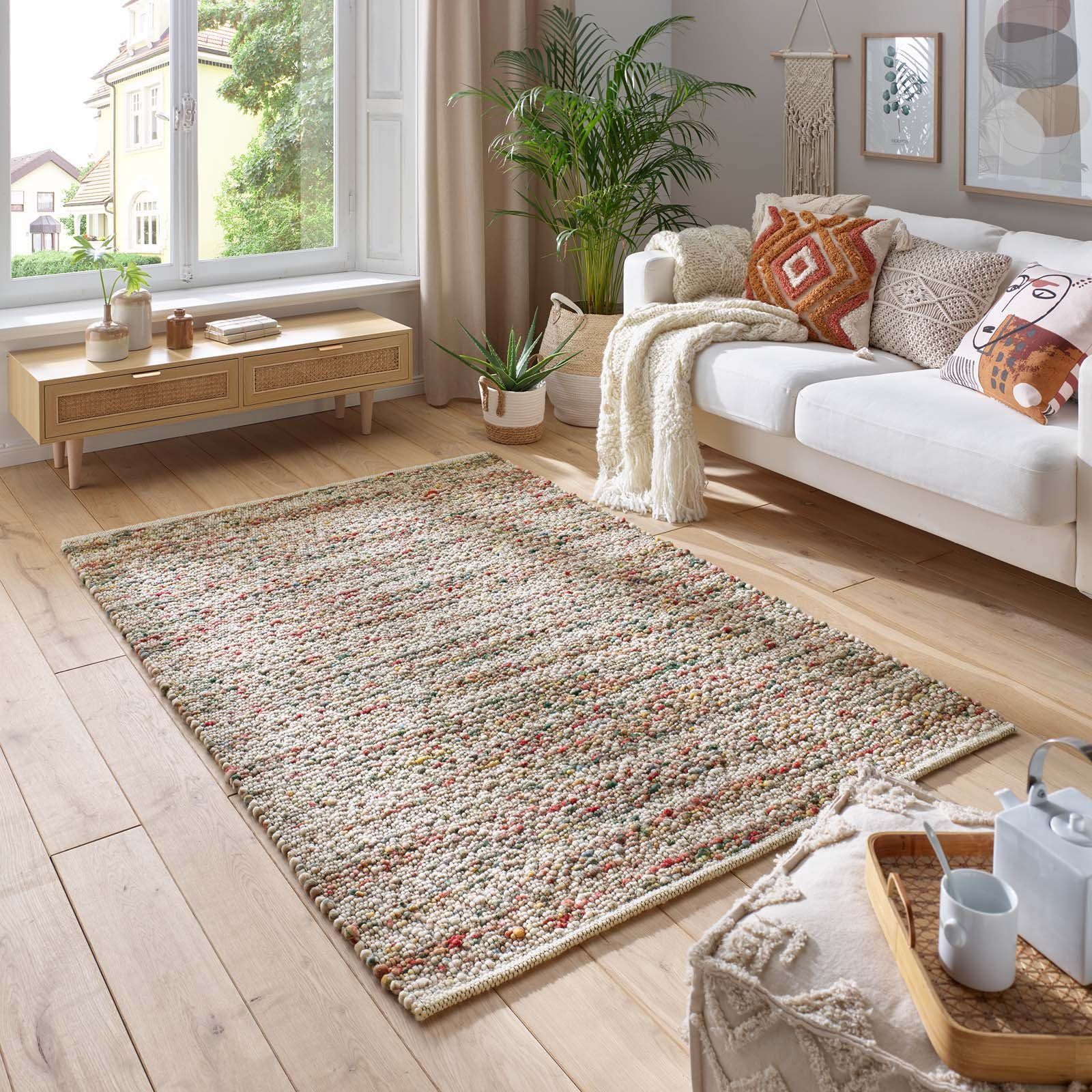 TaraCarpet Wollteppich TaraCarpet Neuberg handgewebter Schurwollteppich günstig online kaufen