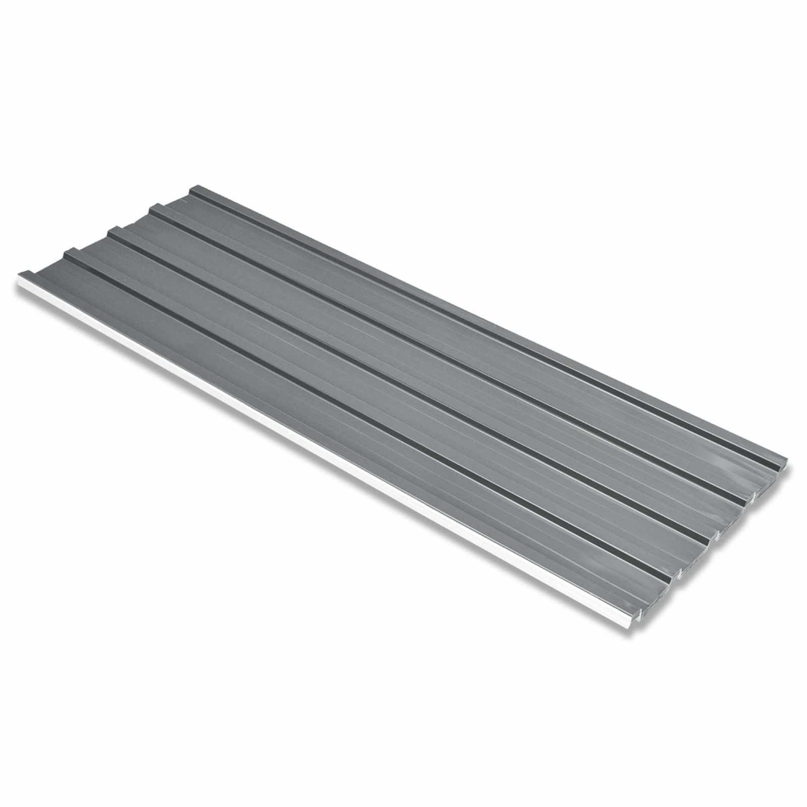 vidaXL Terrassendach Dachpaneel 12 stk. Grau 129 x 45 cm Verzinkter Stahl, (12-St)