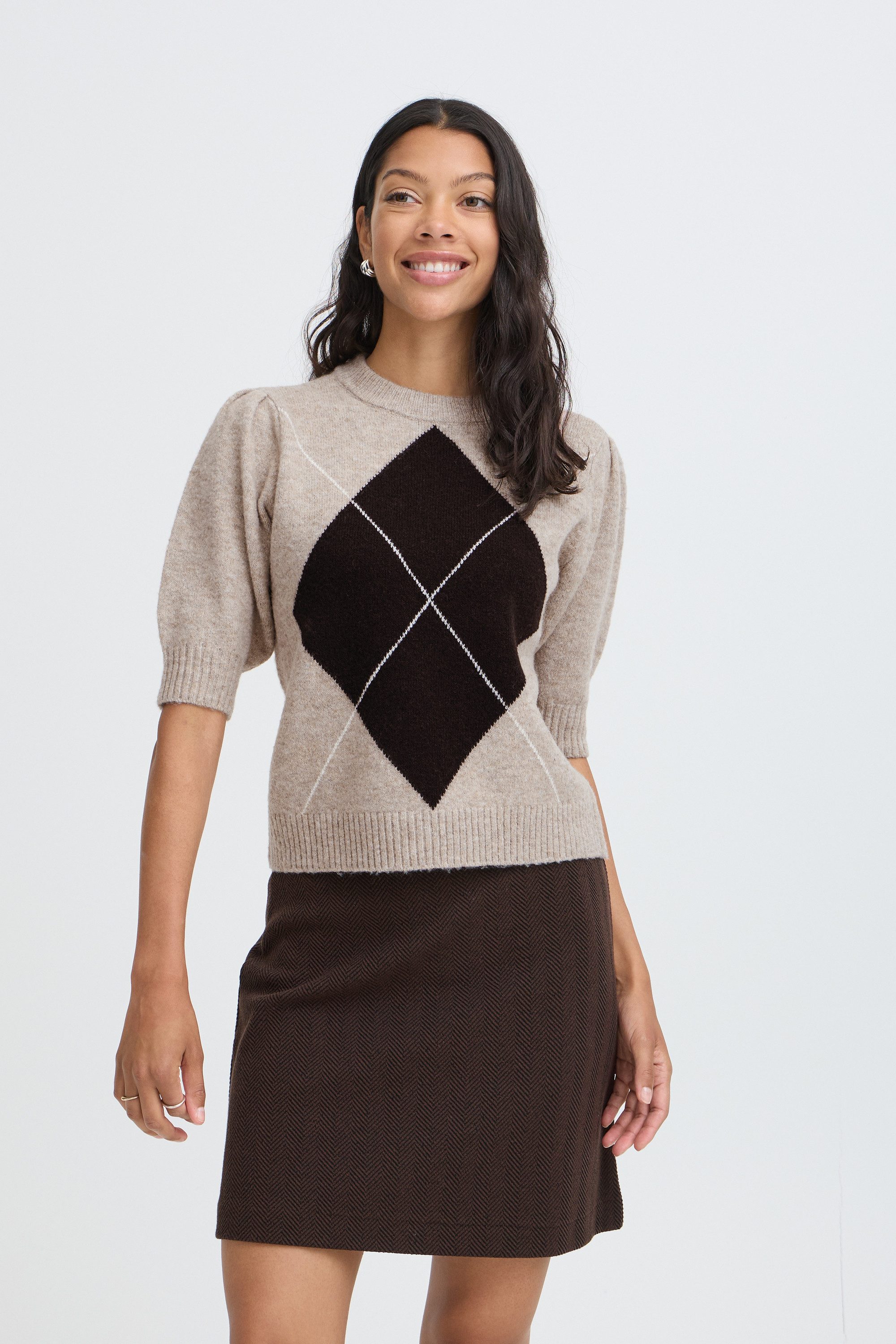 b.young Strickpullover Halblange Ärmel BYOSMILLA
