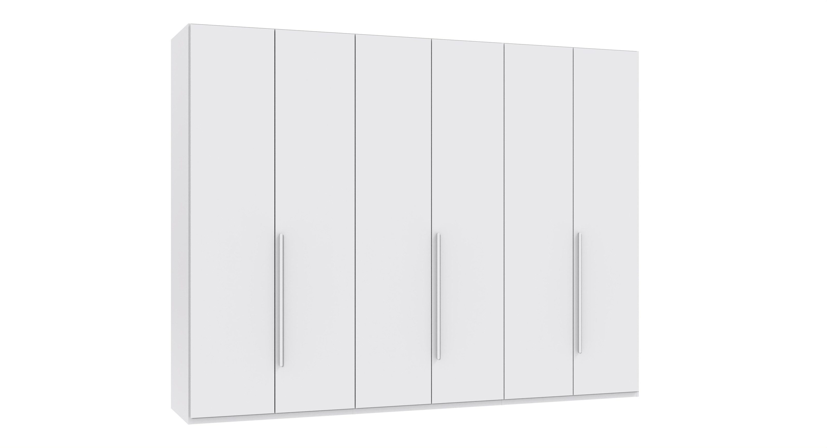 freiraum Drehtürenschrank LONDON inkl. Inneneinteilung, WEISS - 270x208x58cm (BxHxT)