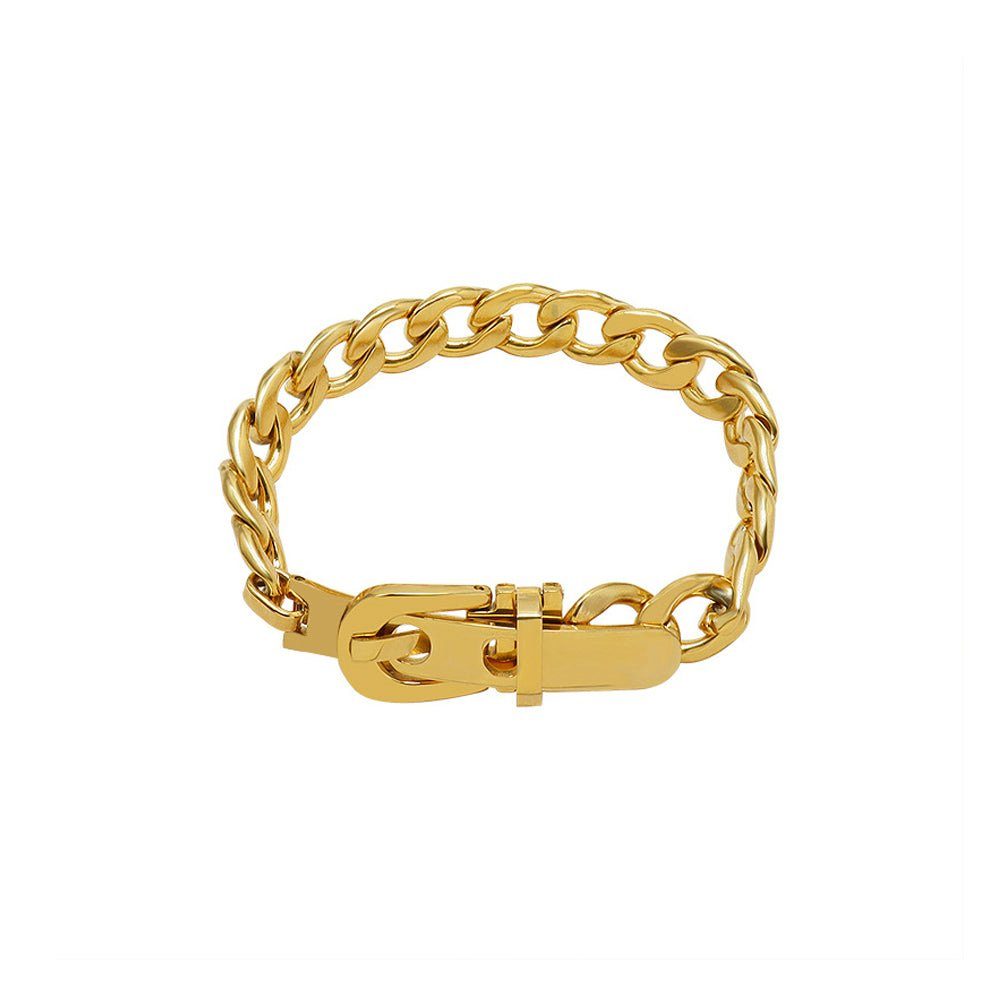 Invanter Bettelarmband Fashionable and personalized stainless steel chain buckle bracelet, Weihnachtsgeschenke für Frauen , inkl Geschenkbox