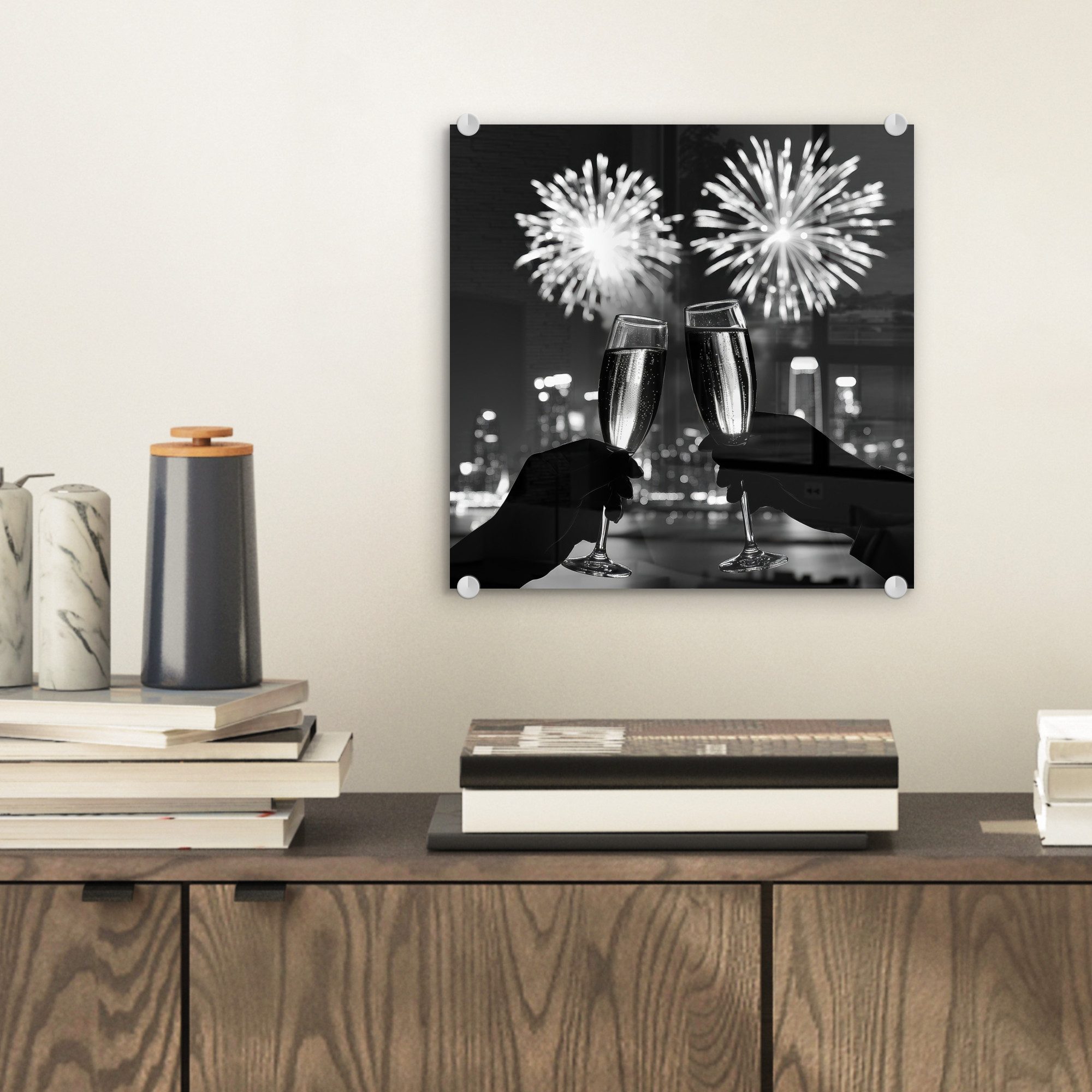 MuchoWow Acrylglasbild Feuerwerk - Prost - günstig online kaufen