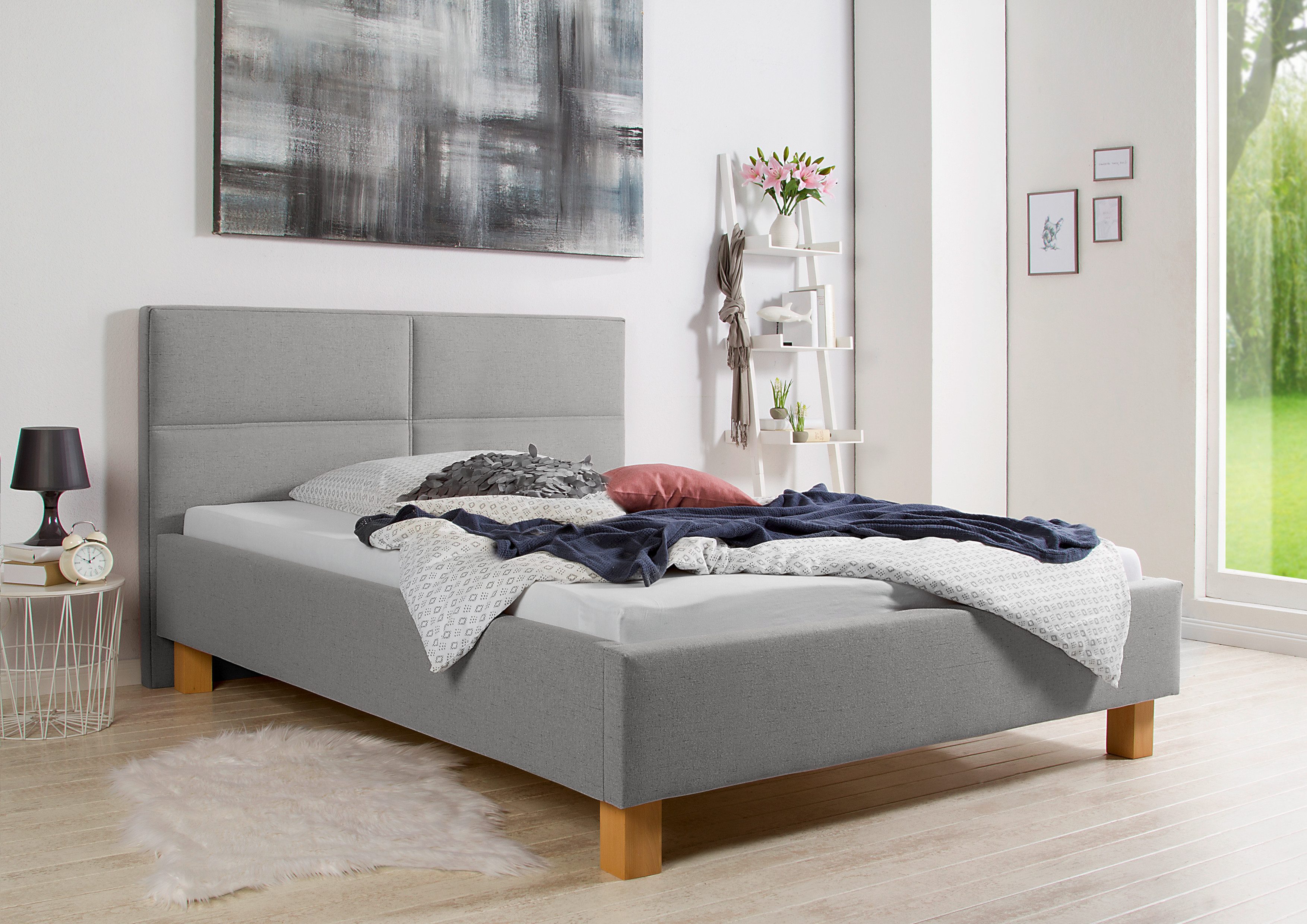 Maintal Polsterbett Derryville, Bettseiten zerlegt, ohne Bettkasten