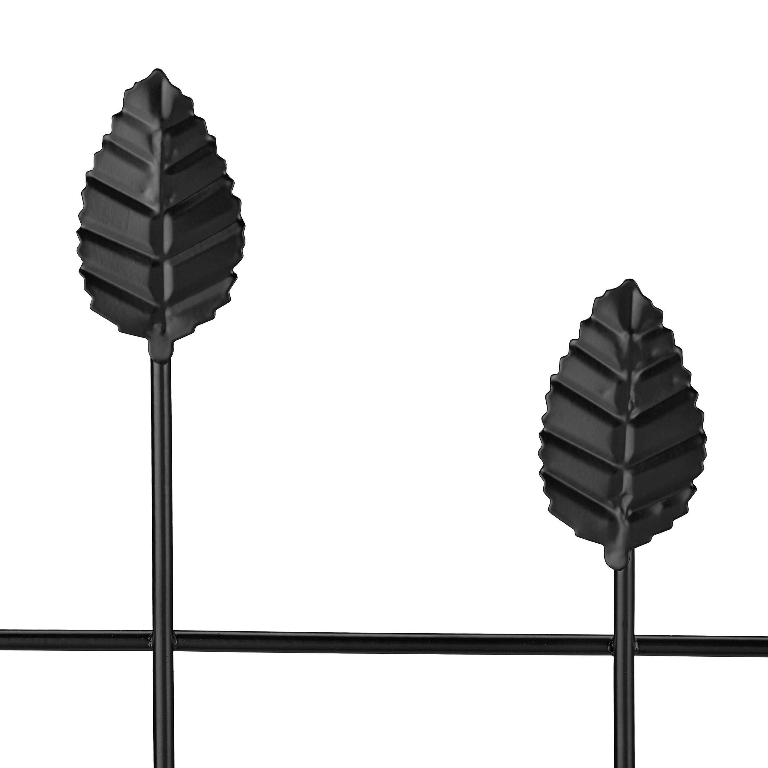 relaxdays Beetbegrenzung 6-teiliger Beetzaun aus Metall