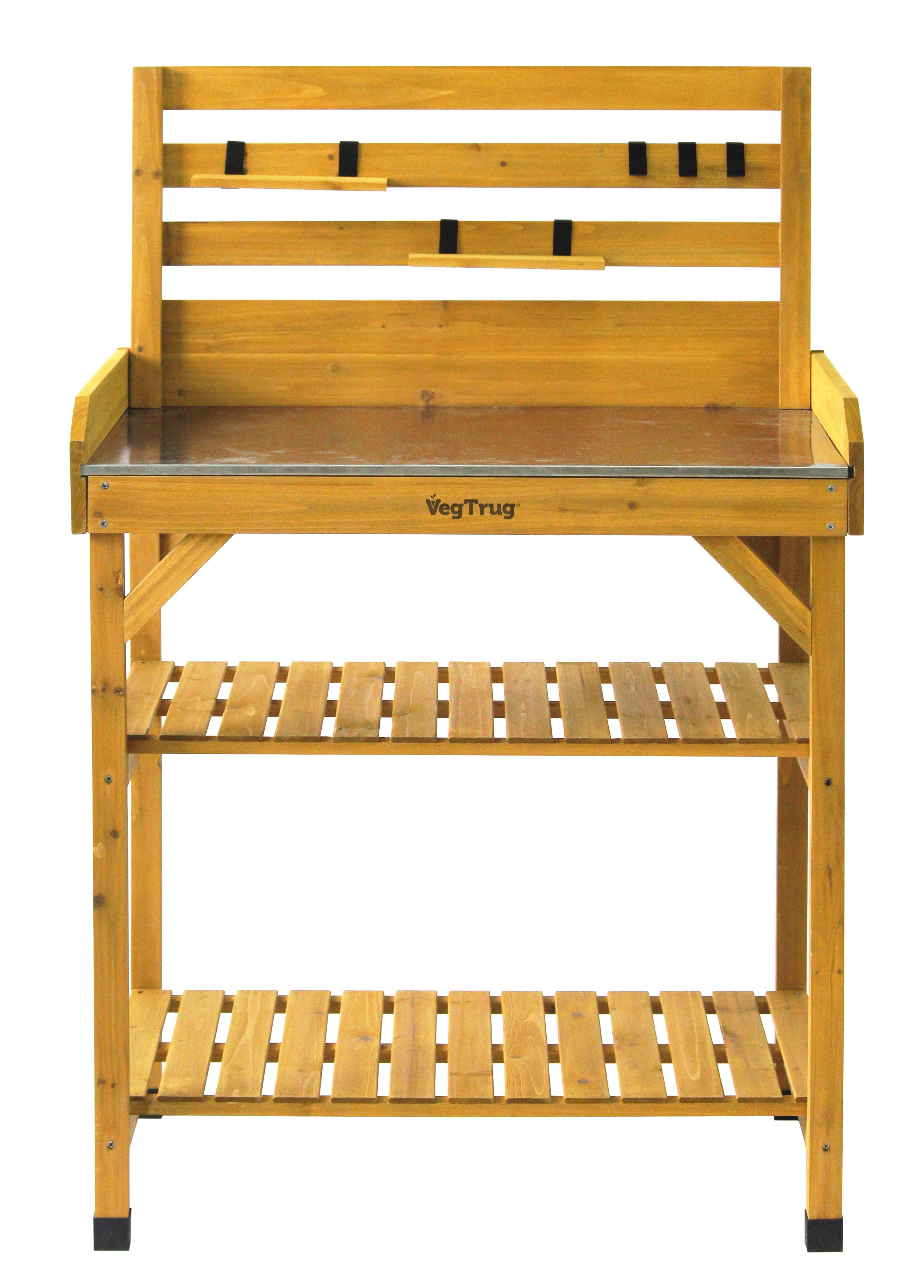 VegTrug Pflanztisch VegTrug® für Gartenarbeit, Rückenschonendes Arbeiten - mit Hakenleiste - 81x56x125 cm