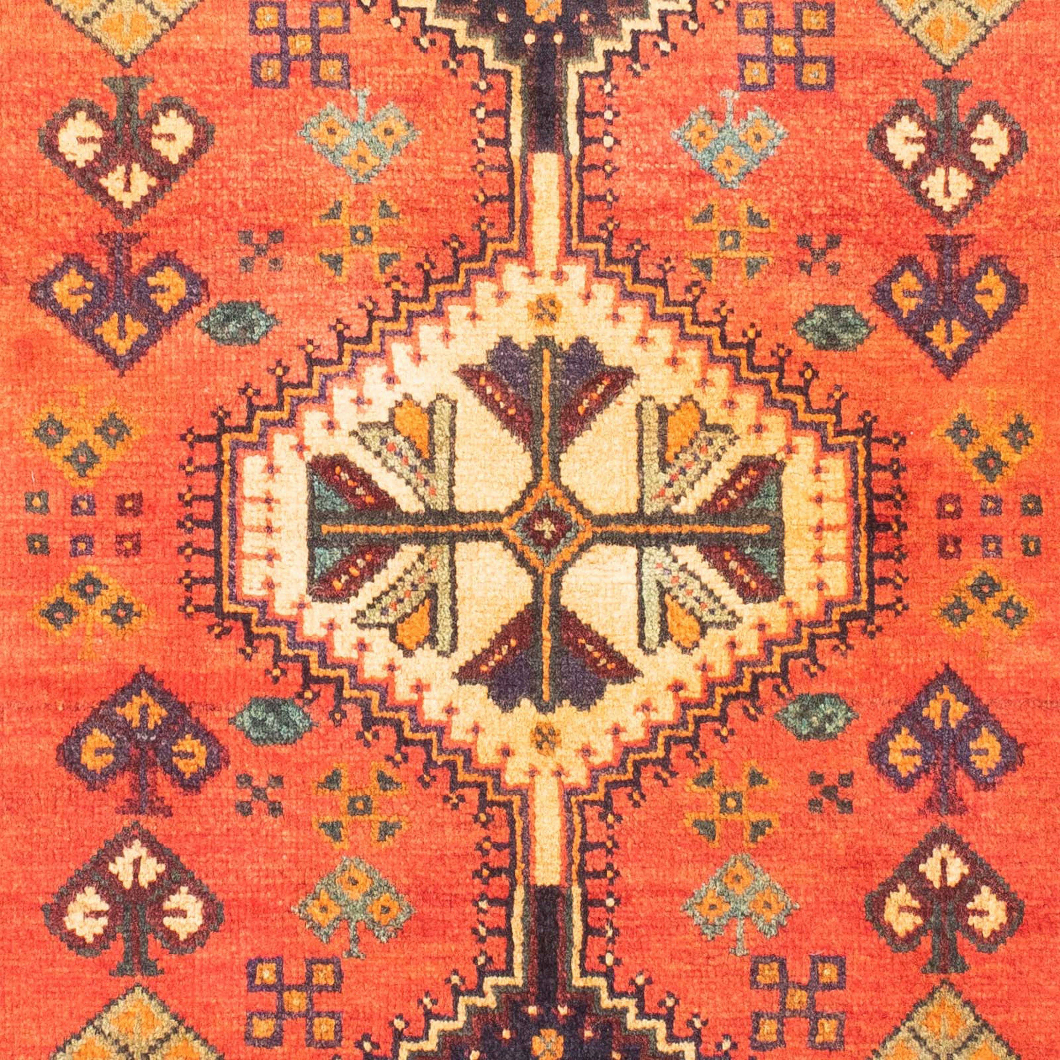 Orientteppich Perser - Wohnzimmer, mm, - - morgenland, Einzelstück Nomadic Höhe: Handgeknüpft, Zertifikat mit rechteckig, 164 rot, 10 x cm 122