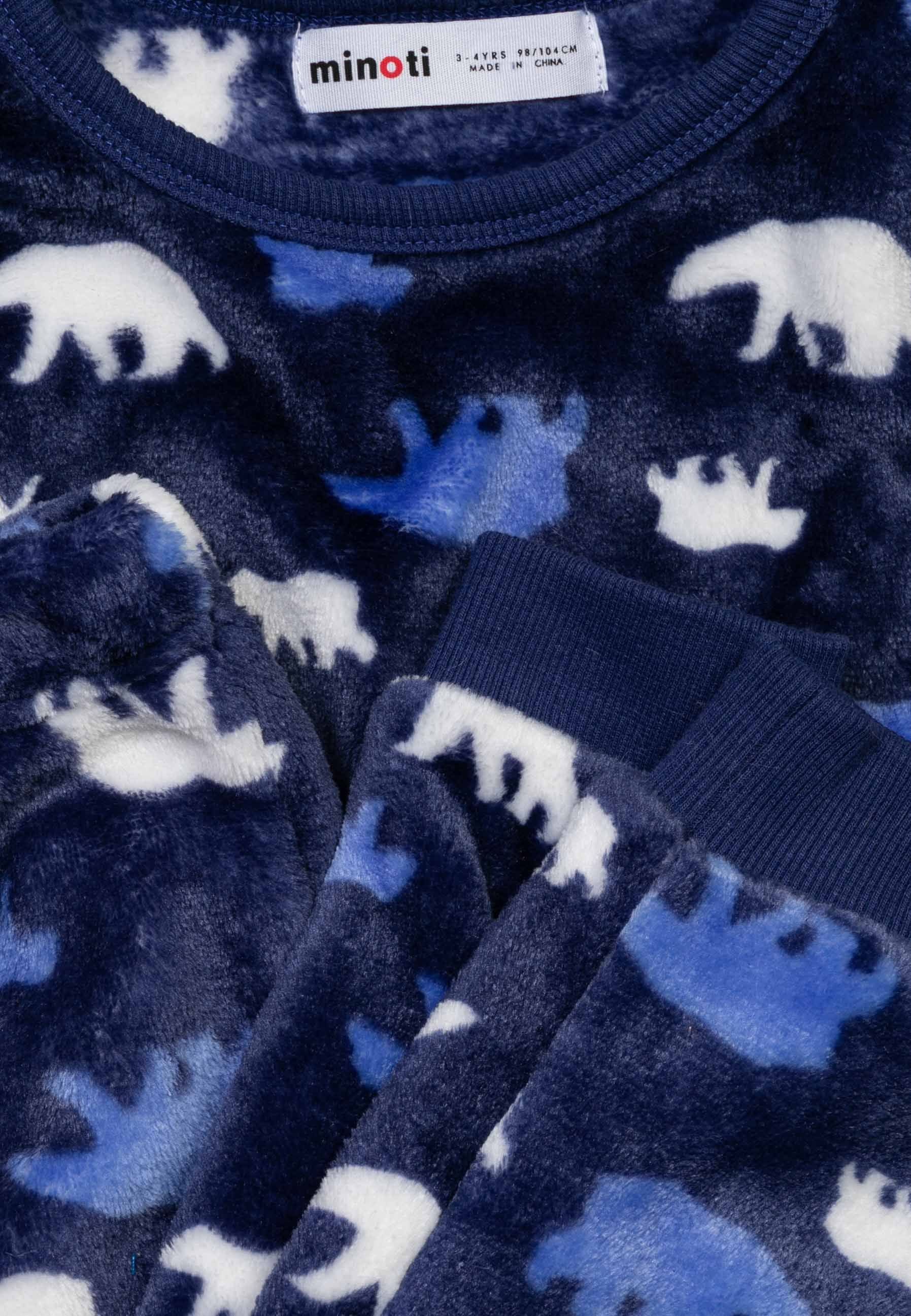 Schlafanzug-Set Dunkelblau kuscheligem Fleece MINOTI (1y-8y) aus Schlafanzug