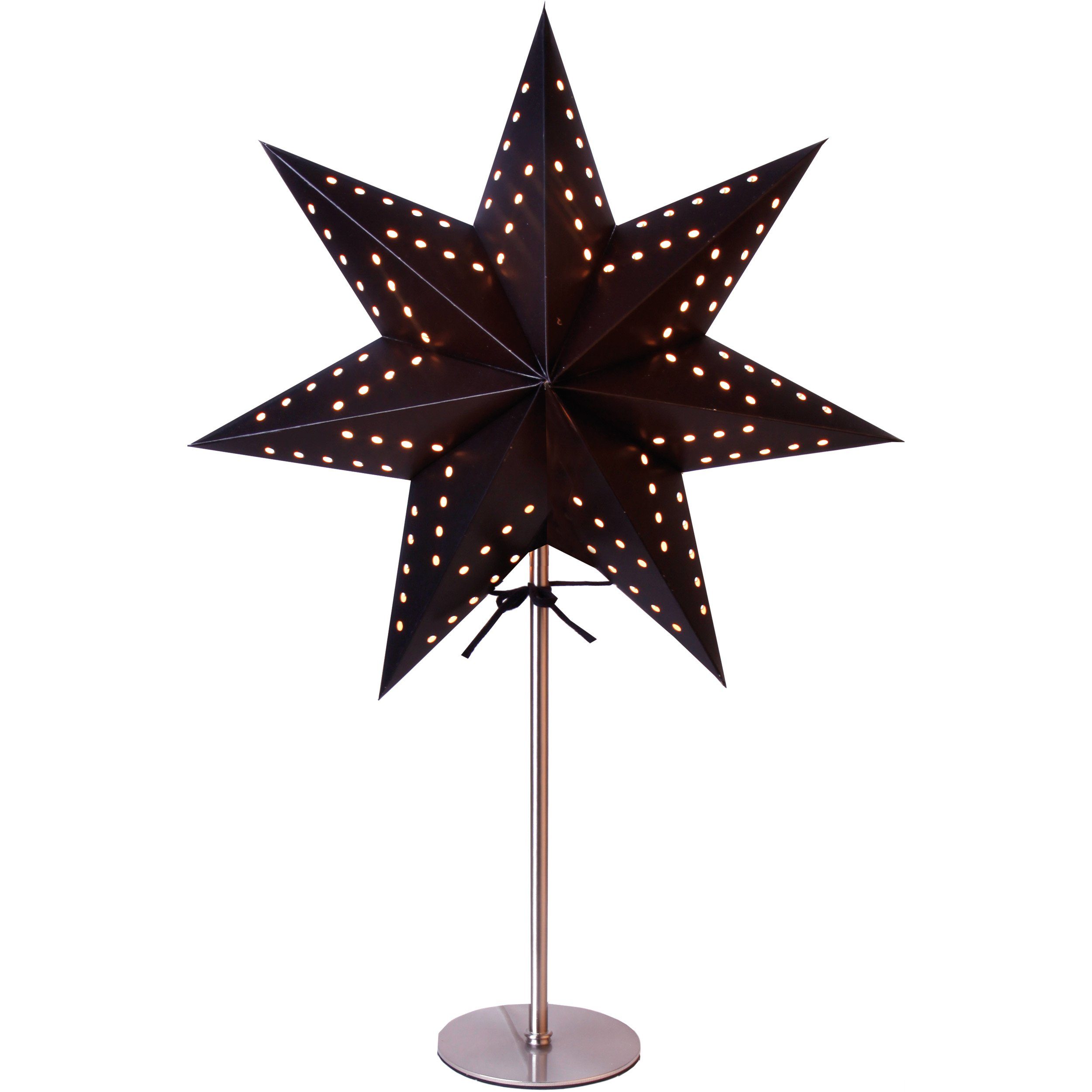 STAR TRADING LED Dekolicht Bobo, Tischlampe Weihnachtsstern Bobo 3D Papierstern Weihnachten in Schwarz