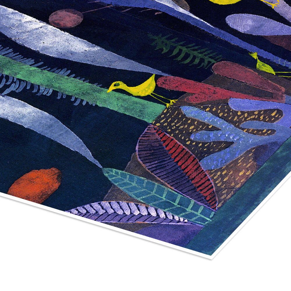 Posterlounge Wandbild Landschaft mit gelben Vögeln, Paul Klee, erhältlich als Poster, Leinwandbild, Wandsticker oder Acrylglasbild